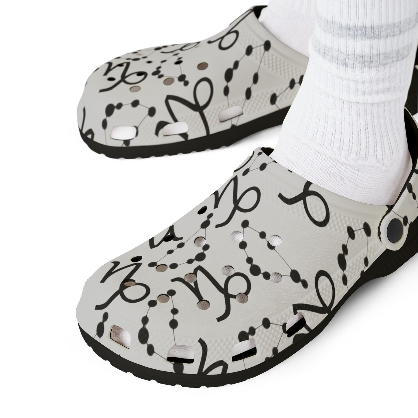 EVA Foam Rubber Shoes (AOP), Material 100% EVA, Capricorn Zodiac Design
