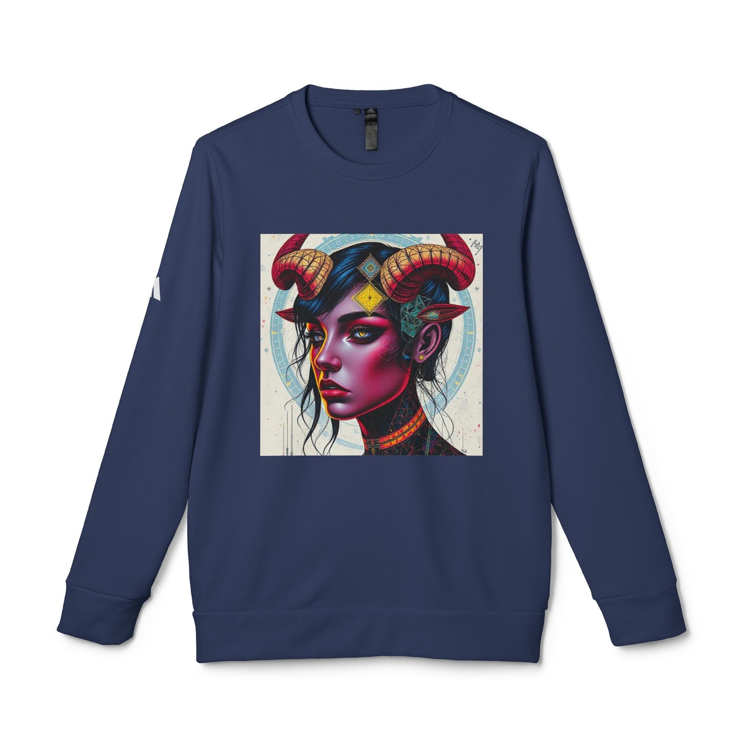Adidas, Unisex Fleece Crewneck Sweatshirt, Taurus, Pop Art, Zodiac