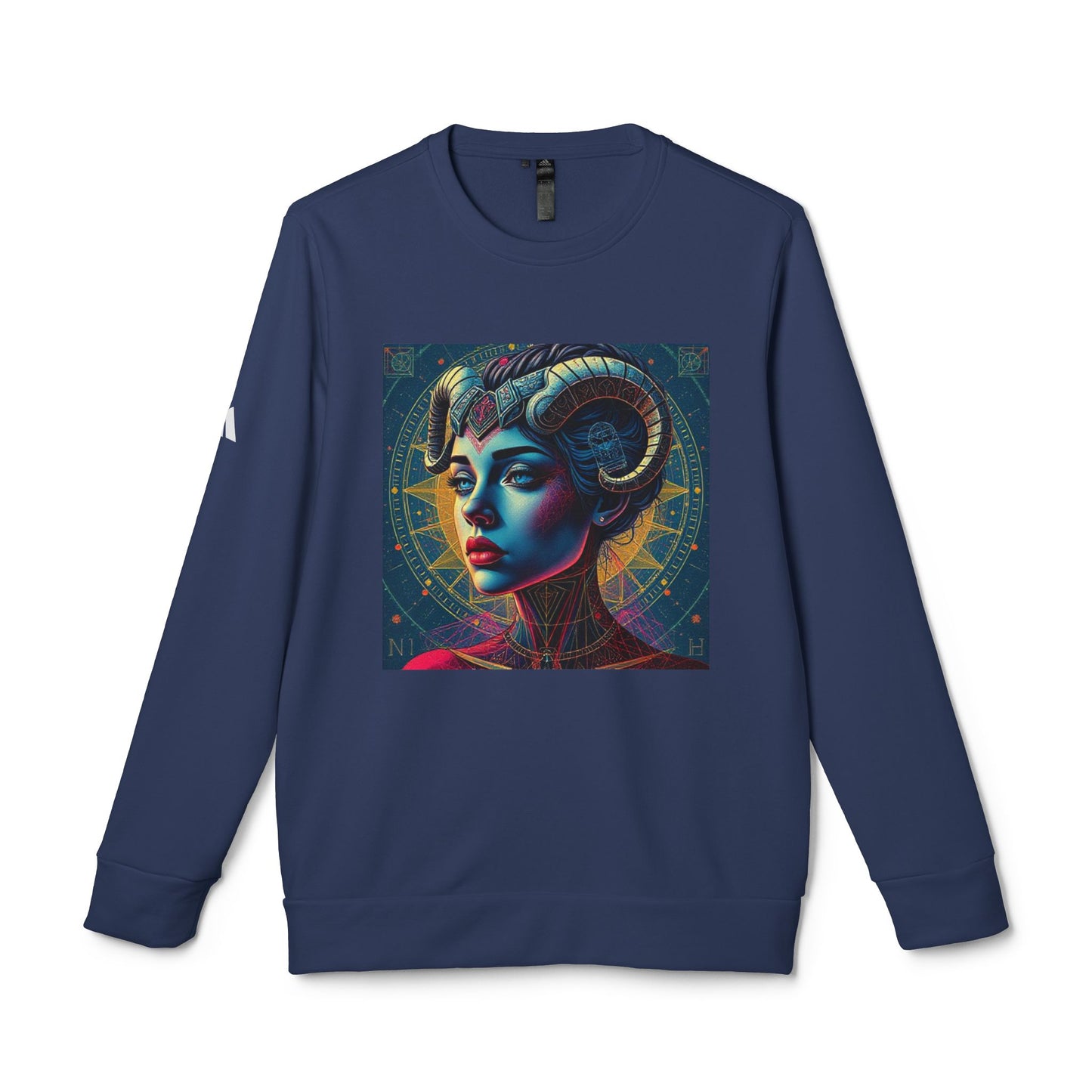 Adidas, Unisex Fleece Crewneck Sweatshirt, Aries, Pop Art, Zodiac