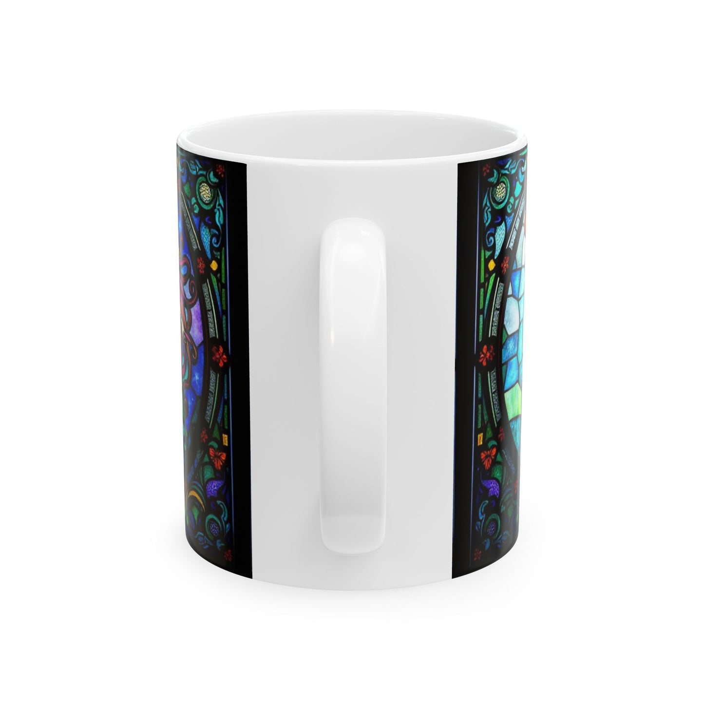 Ceramic Mug, (11oz, 15oz), Ceramic Coffee Mug, AOP, Glass Design v1, Aquarius Zodiac