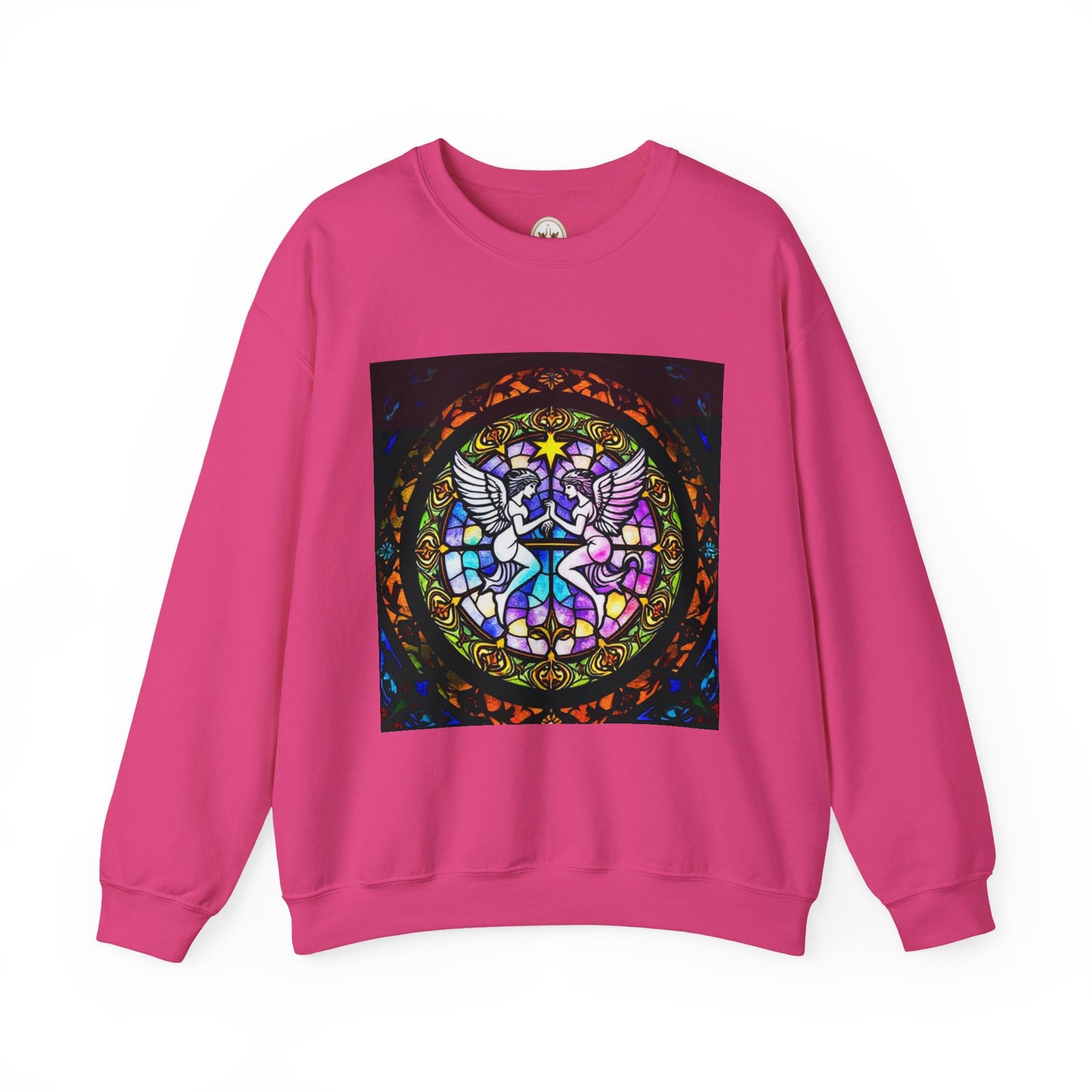 Unisex Heavy Blend™ Crewneck Sweatshirt, Glass 1, Gemini Zodiac Design