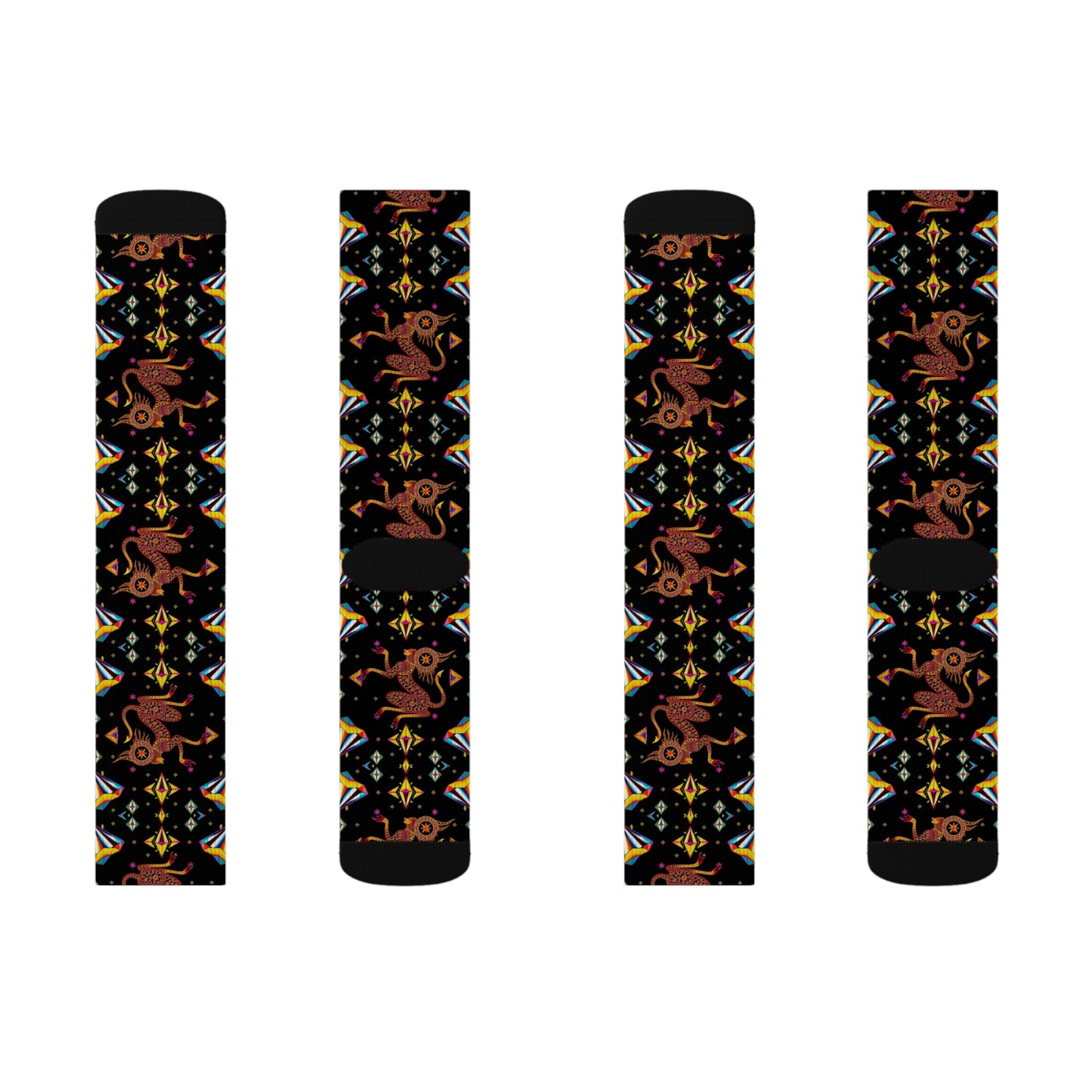 Sublimation Socks, Virgo, Zodiac v3, Jewel Pattern