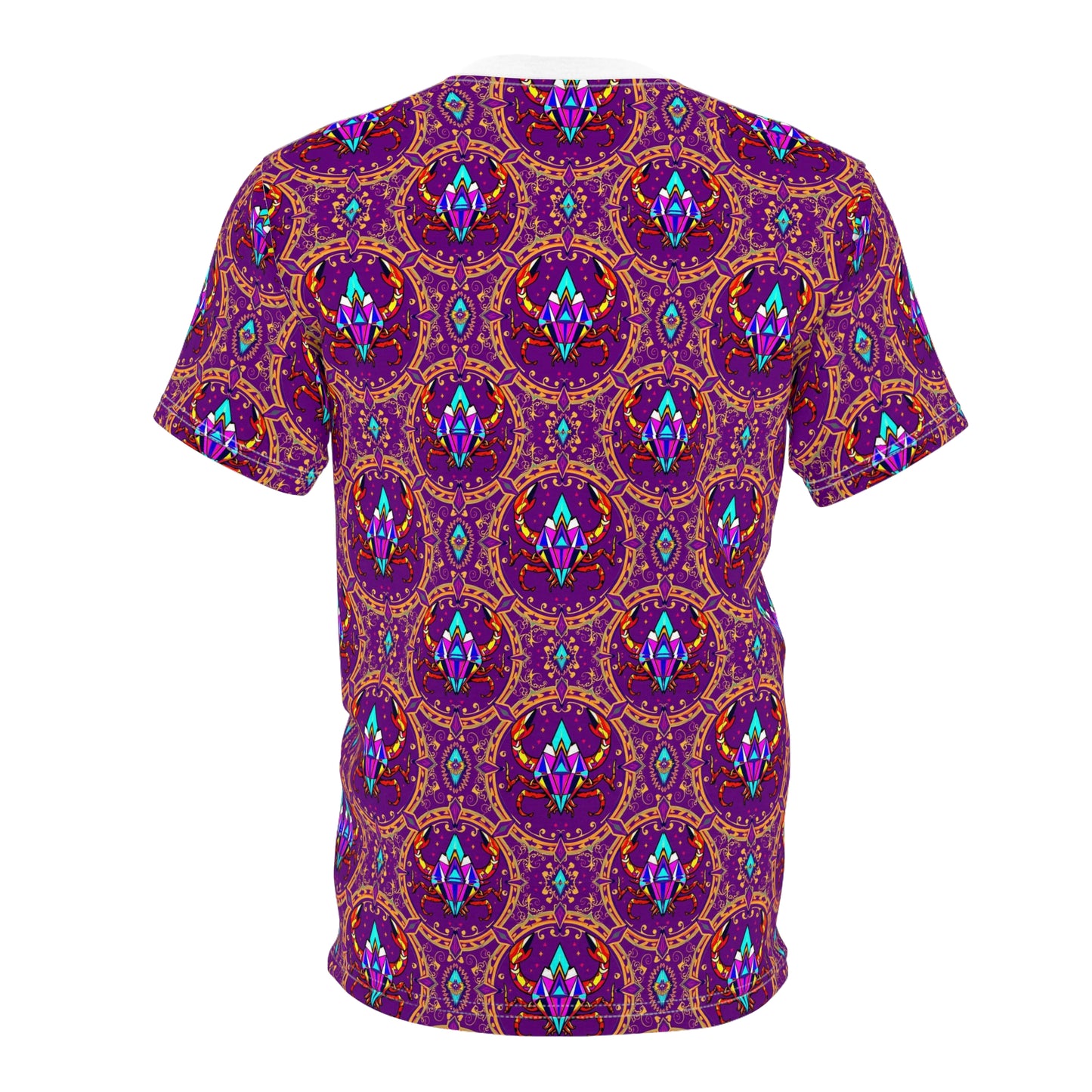 Unisex Cut & Sew T-Shirt, (AOP), Scorpio, Zodiac v1, Jewels Pattern