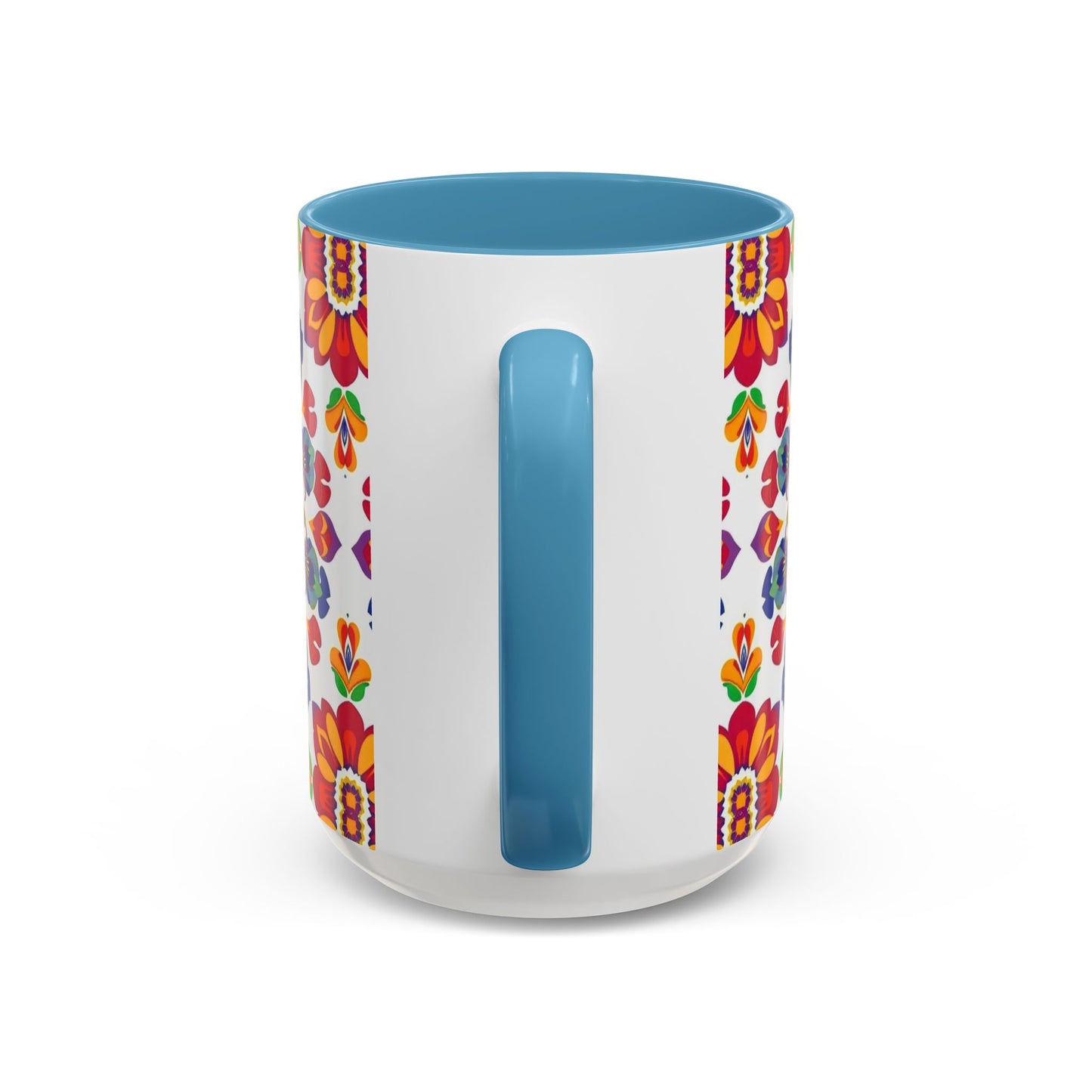 Accent Coffee Mug, Libra, Zodiac v1, Flower Pattern, (11, 15oz)