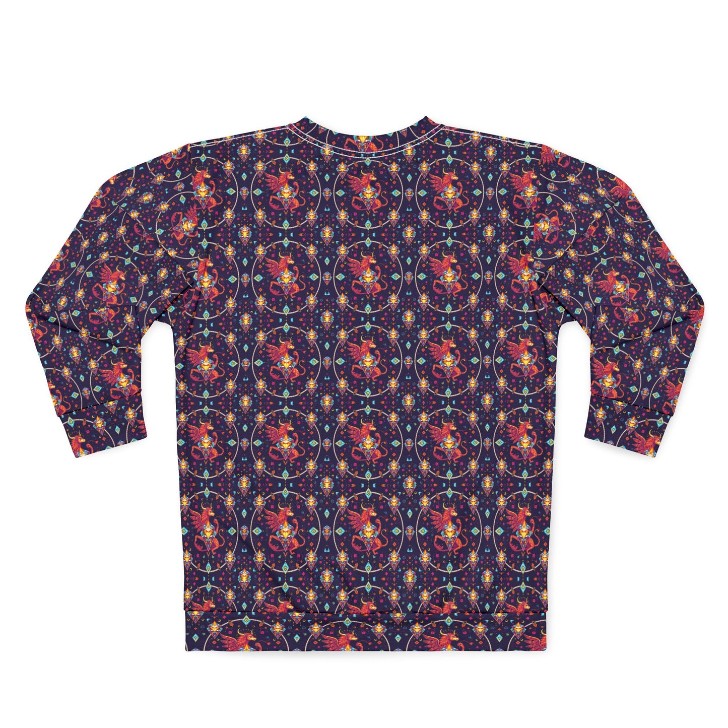 Unisex Sweatshirt (AOP), Virgo, Zodiac, Jewel Pattern