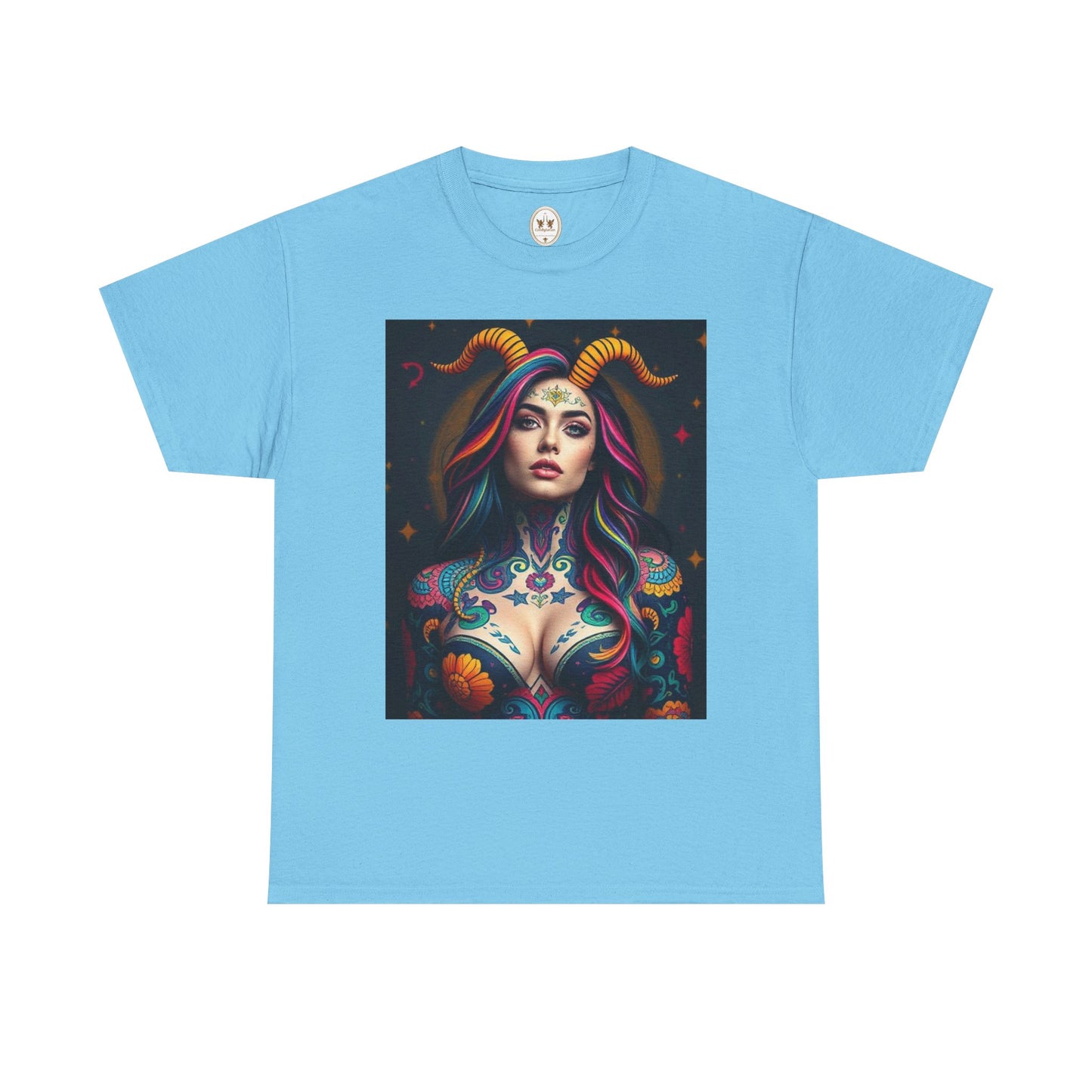 Unisex Heavy Cotton T-Shirt, Capricorn, Zodiac, Sexy Art