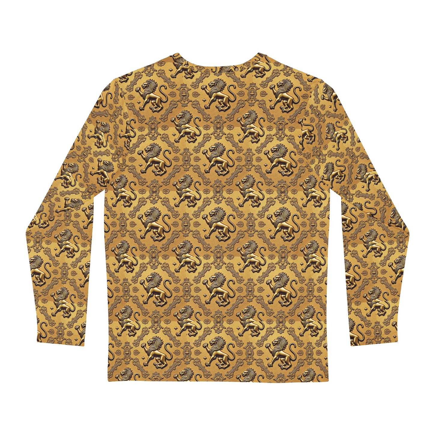 Men's Long Sleeve Shirt, (AOP), Leo, Zodiac v1, Pattern
