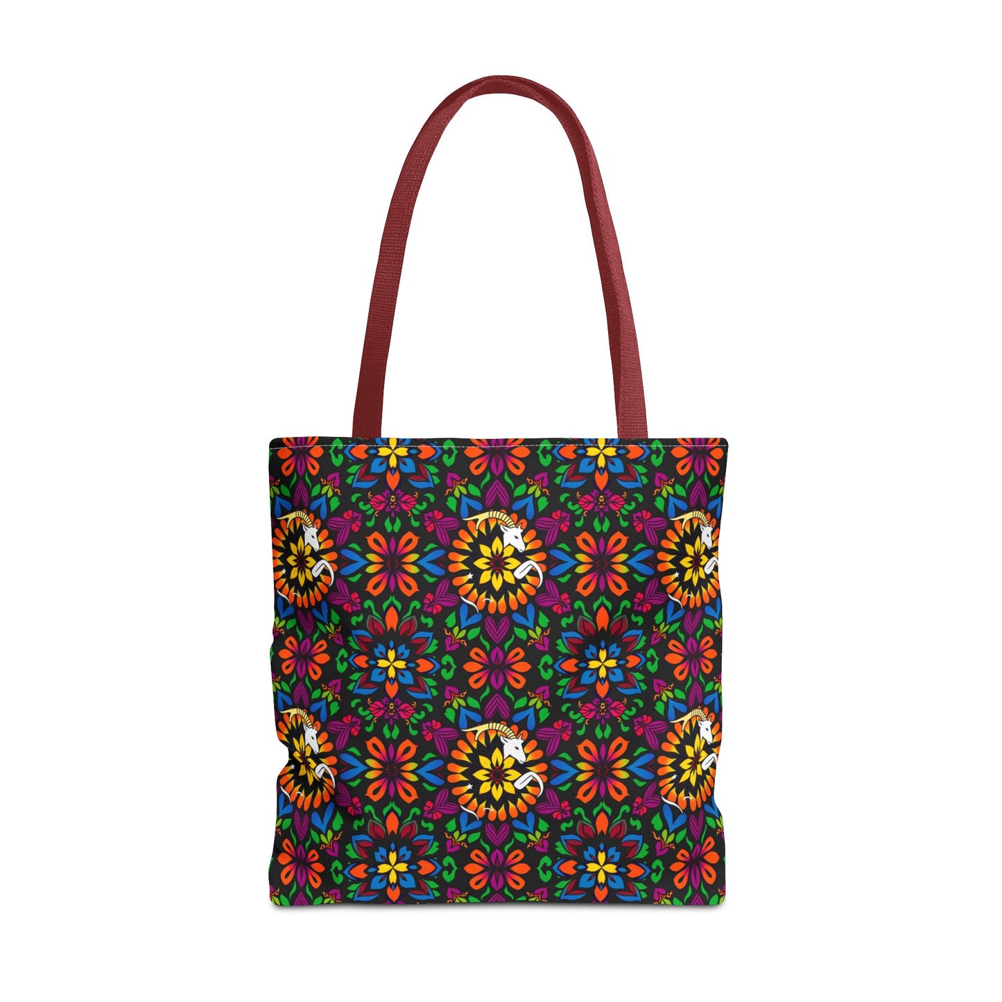 Tote Bag, (AOP), Capricorn, Zodiac v3, Flower Pattern