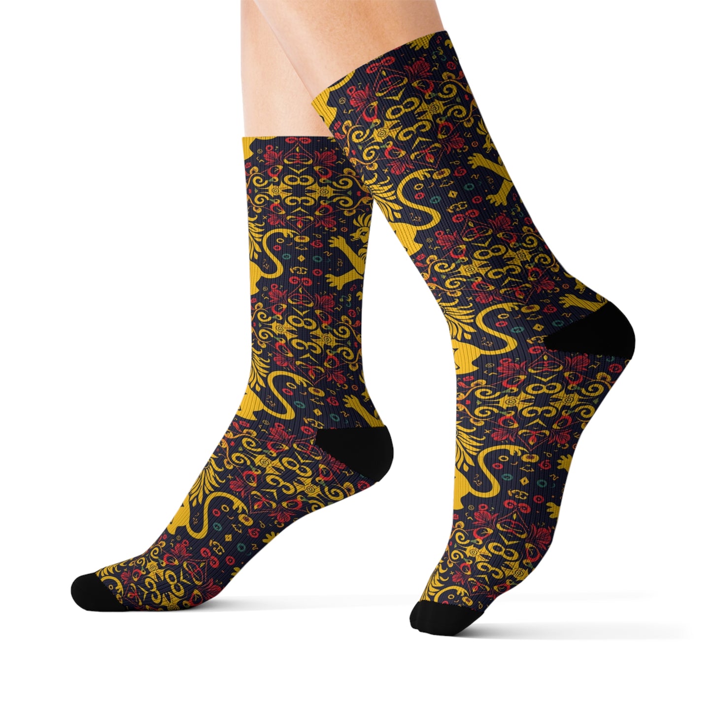Sublimation Socks, Leo, Zodiac v2, Pattern