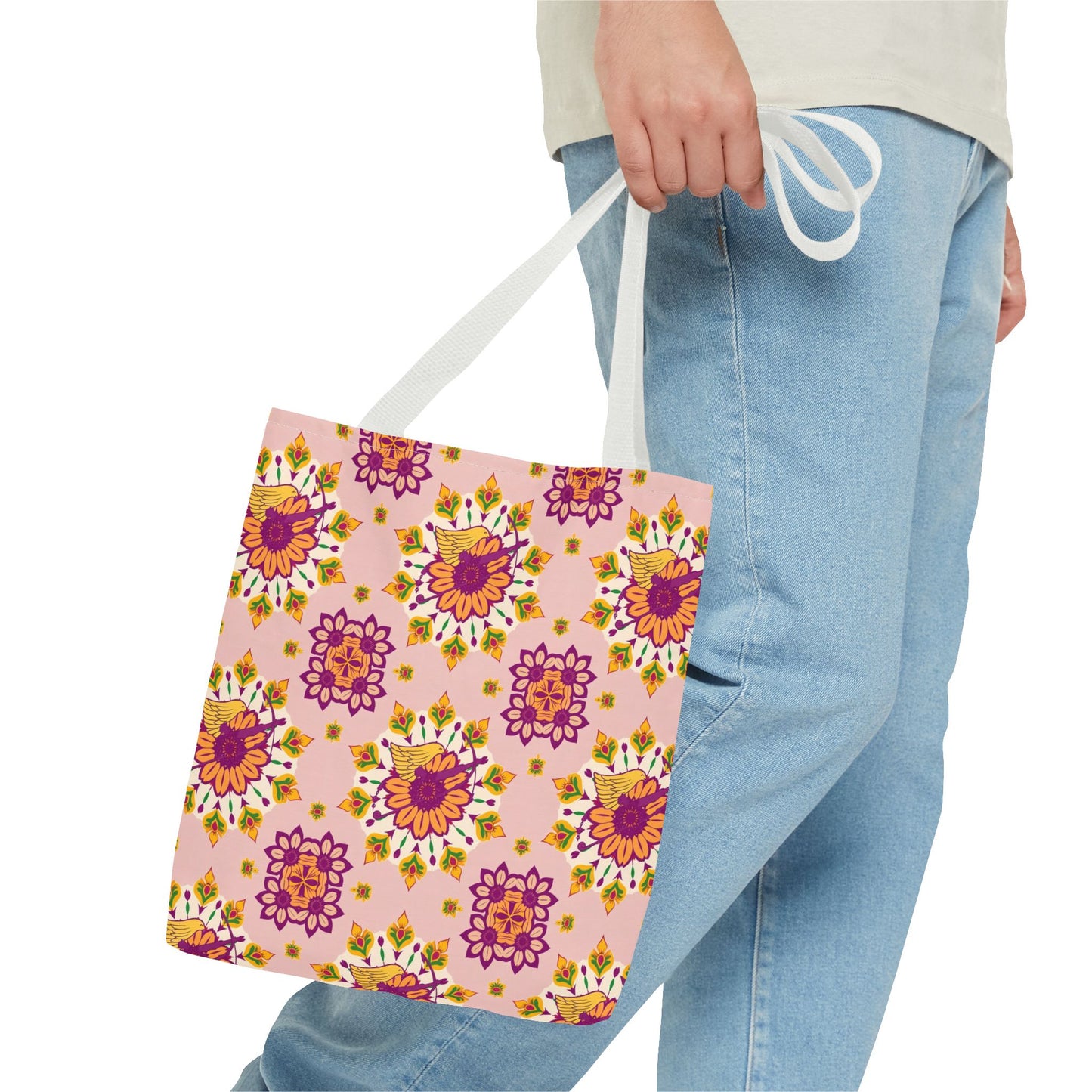 Tote Bag (AOP), Sagittarius, Zodiac, Flower Pattern