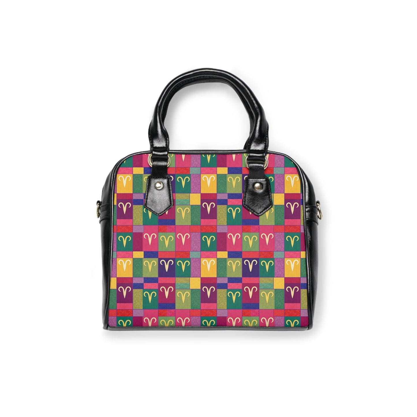 Shoulder Handbag, Aries, Zodiac v1, Shapes Pattern