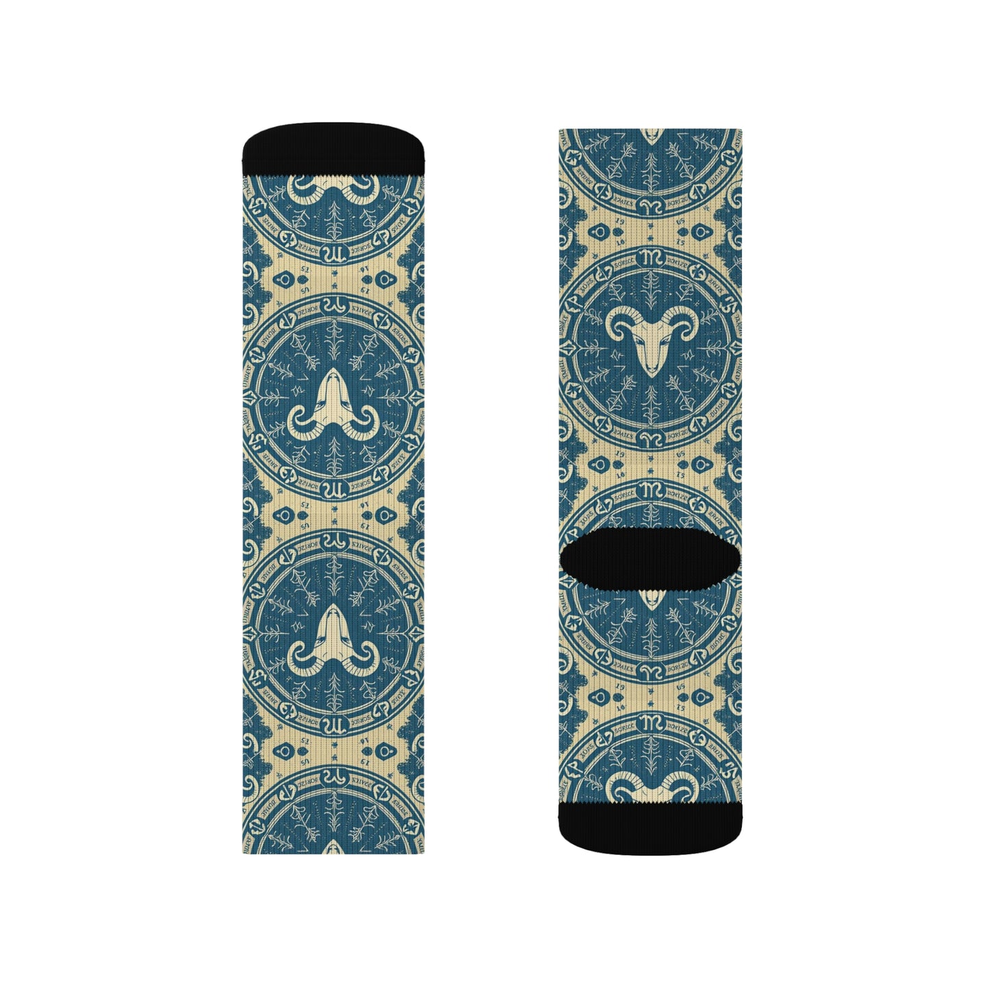 Sublimation Socks, Aries, Zodiac v1, Pattern