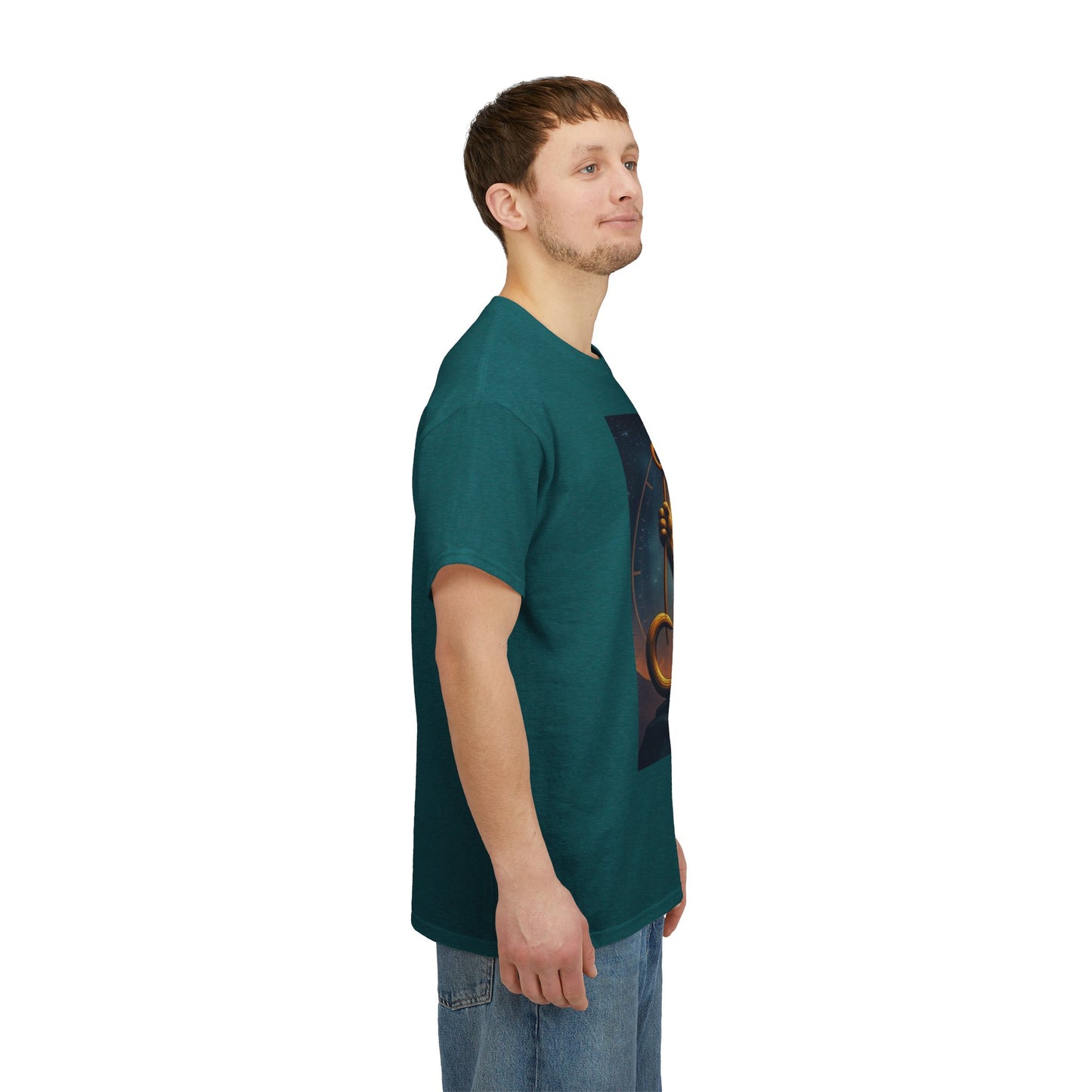 Unisex Heavy Cotton T-Shirt, King of Lions v2, Leo Zodiac Design