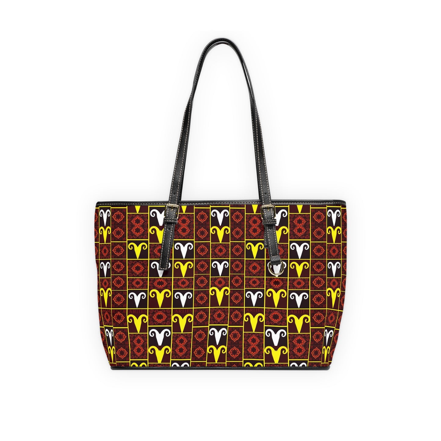 Leather Shoulder Bag, Aries, Zodiac, Shapes Pattern