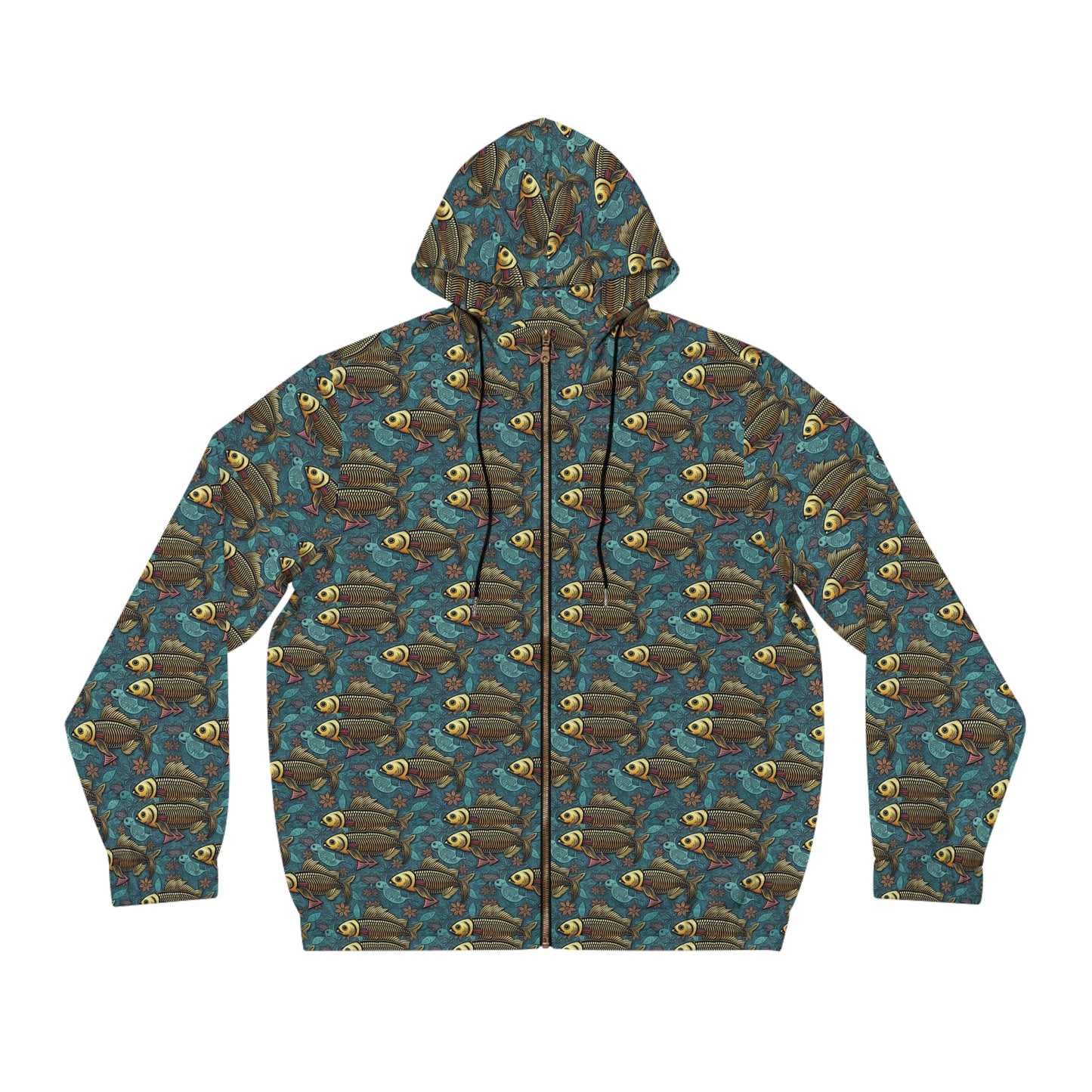 Full-Zip Hoodie (AOP), Pisces, Zodiac v1, Pattern