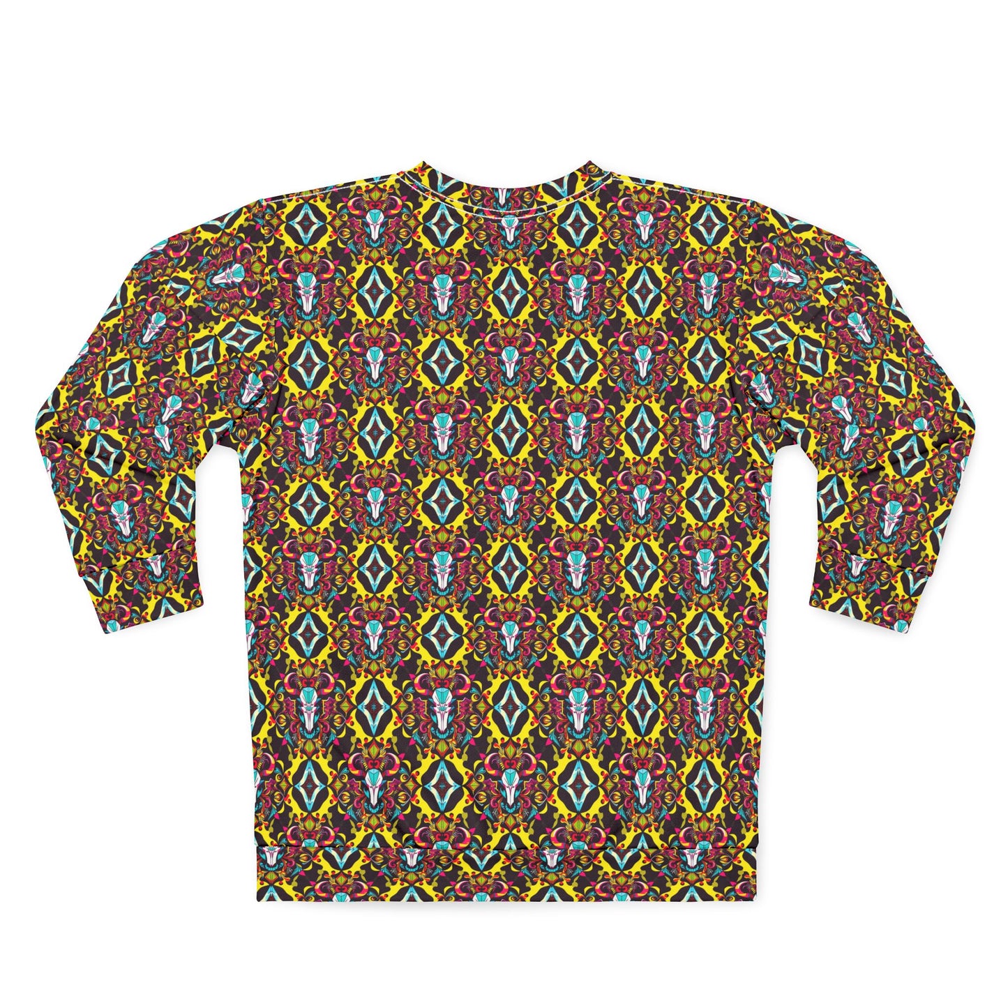 Unisex Sweatshirt (AOP), Taurus, Zodiac v4, Jewel Pattern