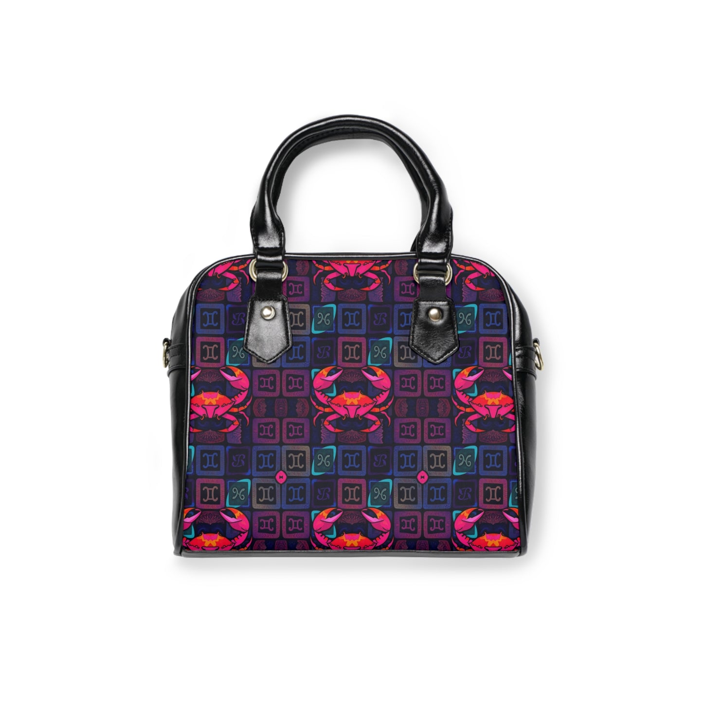 Shoulder Handbag, Cancer, Zodiac v1, Shapes Pattern