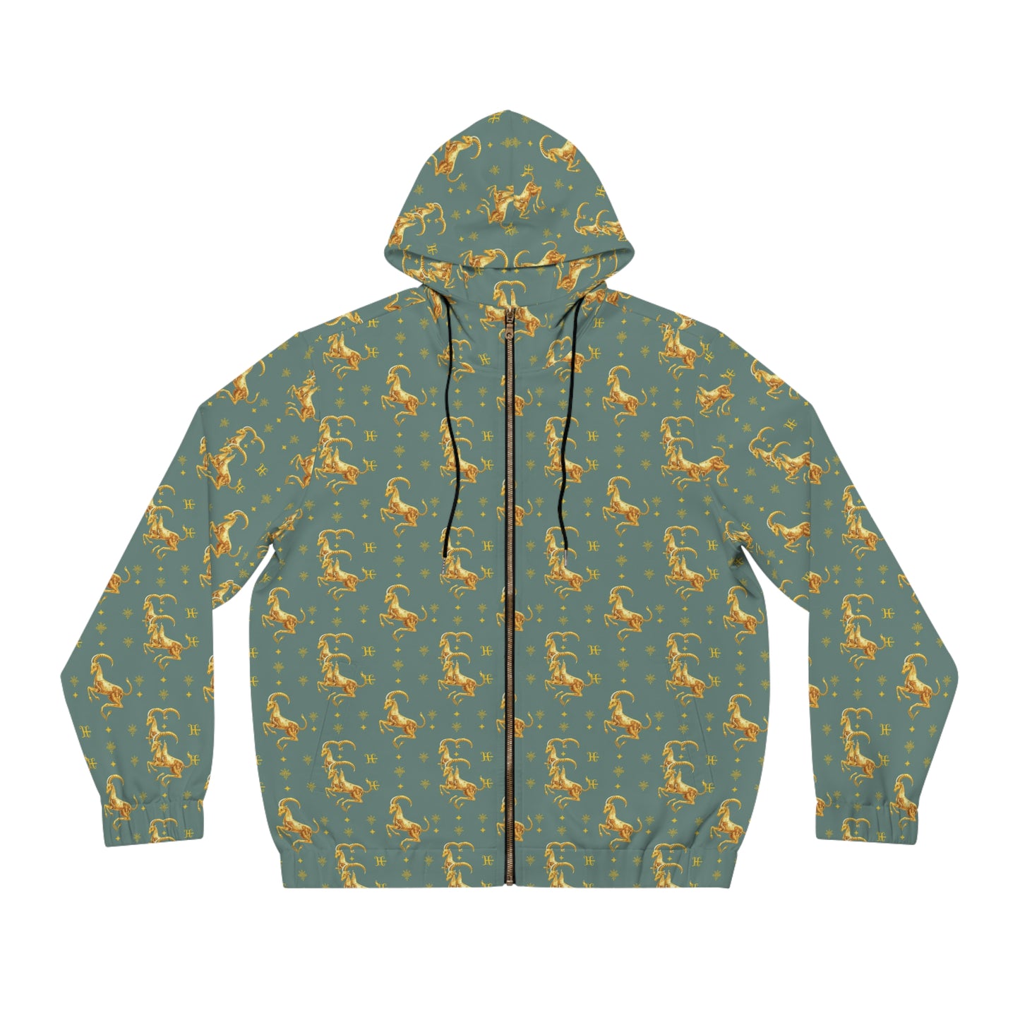 Full-Zip Hoodie (AOP), Capricorn, Zodiac v2, Pattern