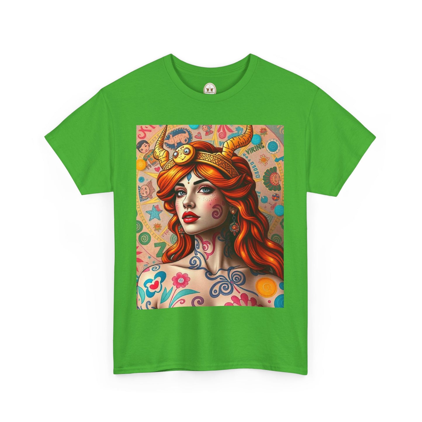 Unisex Heavy Cotton T-Shirt, Virgo, Zodiac v1, Sexy Art