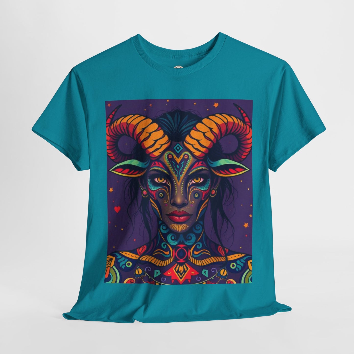 Unisex Heavy Cotton T-Shirt, Taurus, Zodiac v3, Sexy Art