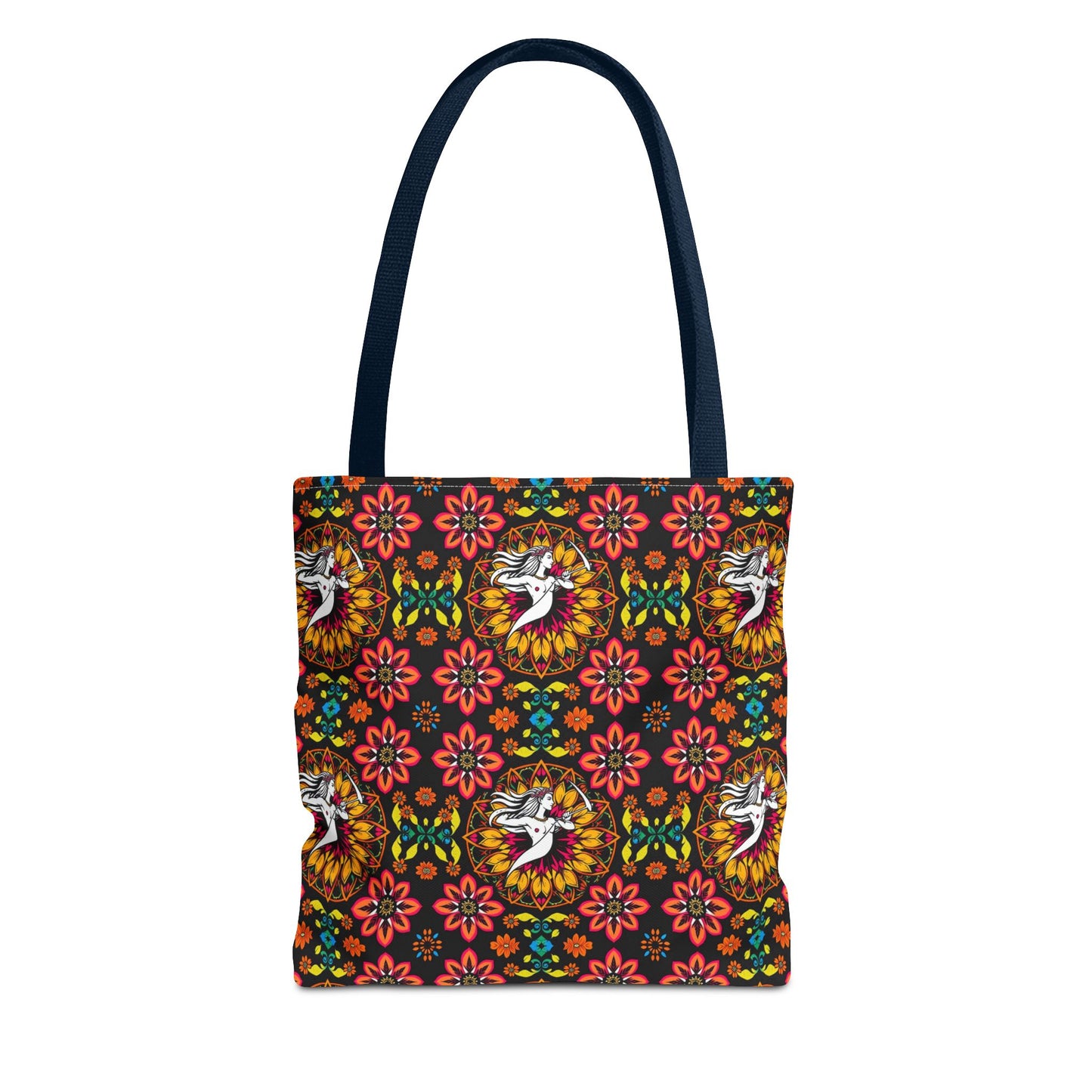 Tote Bag (AOP), Sagittarius, Zodiac v1, Flower Pattern