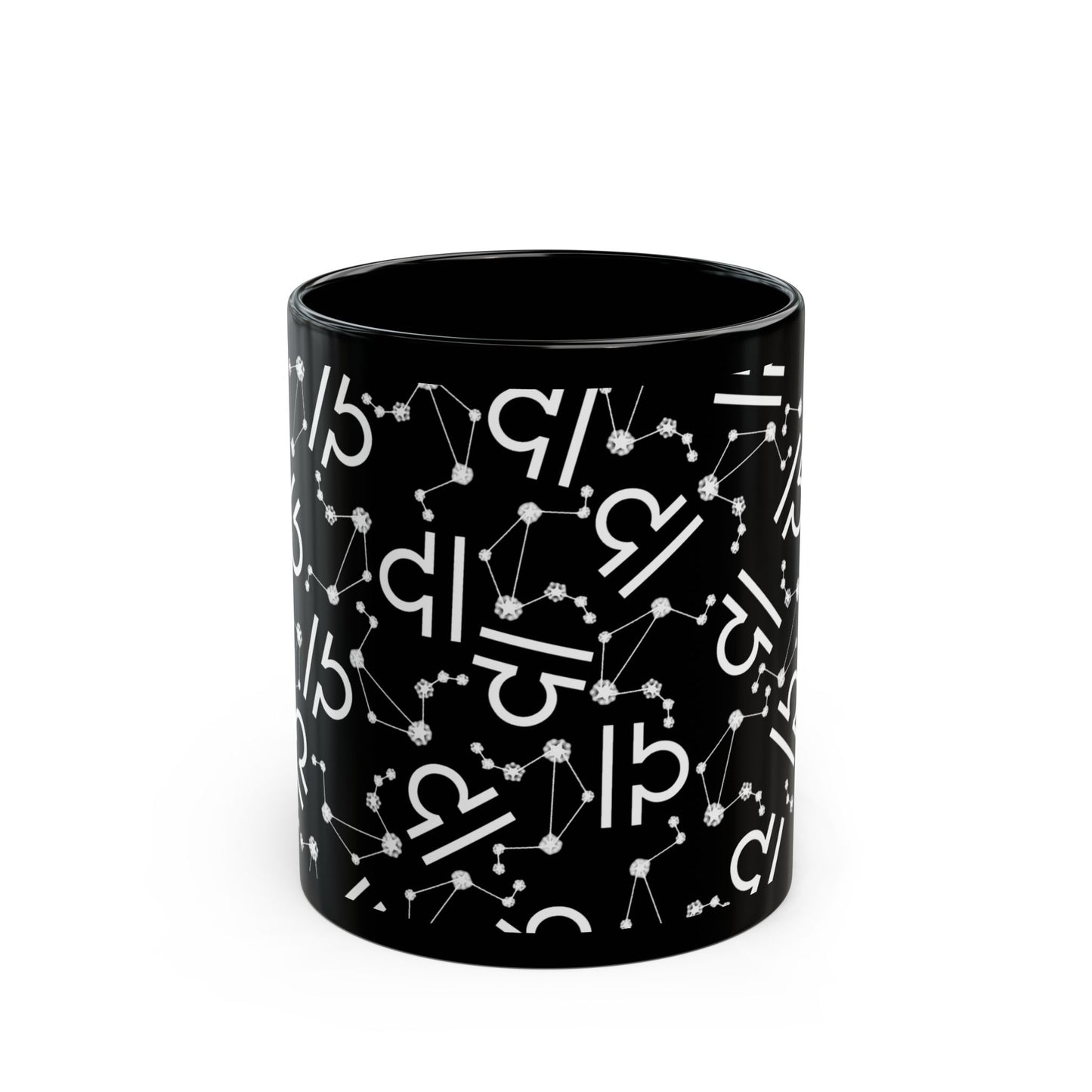 Zodiac 11oz Black Mug Libra Zodiac Sign