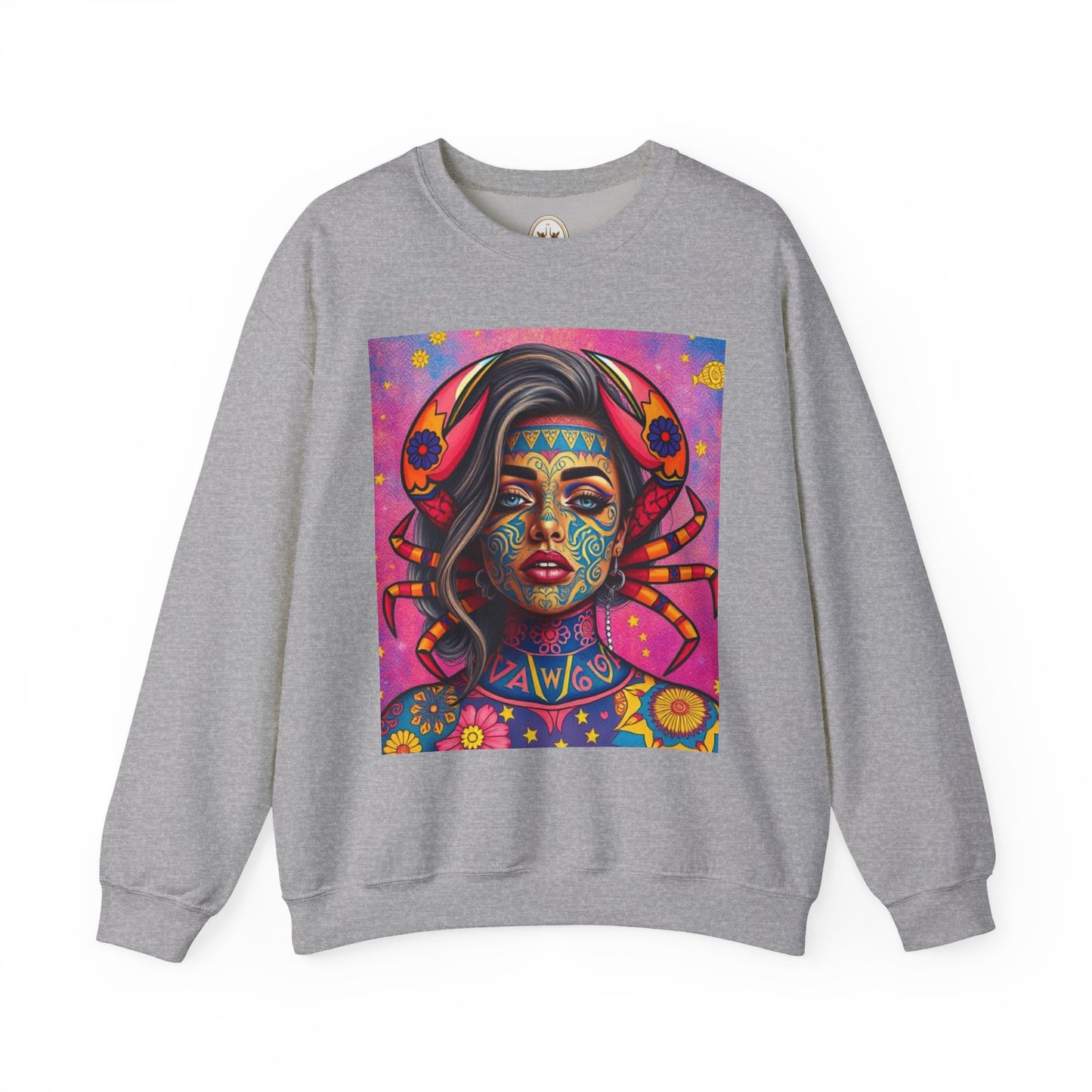 Unisex Heavy Blend™ Crewneck Sweatshirt, Cancer, Zodiac, Sexy Pattern