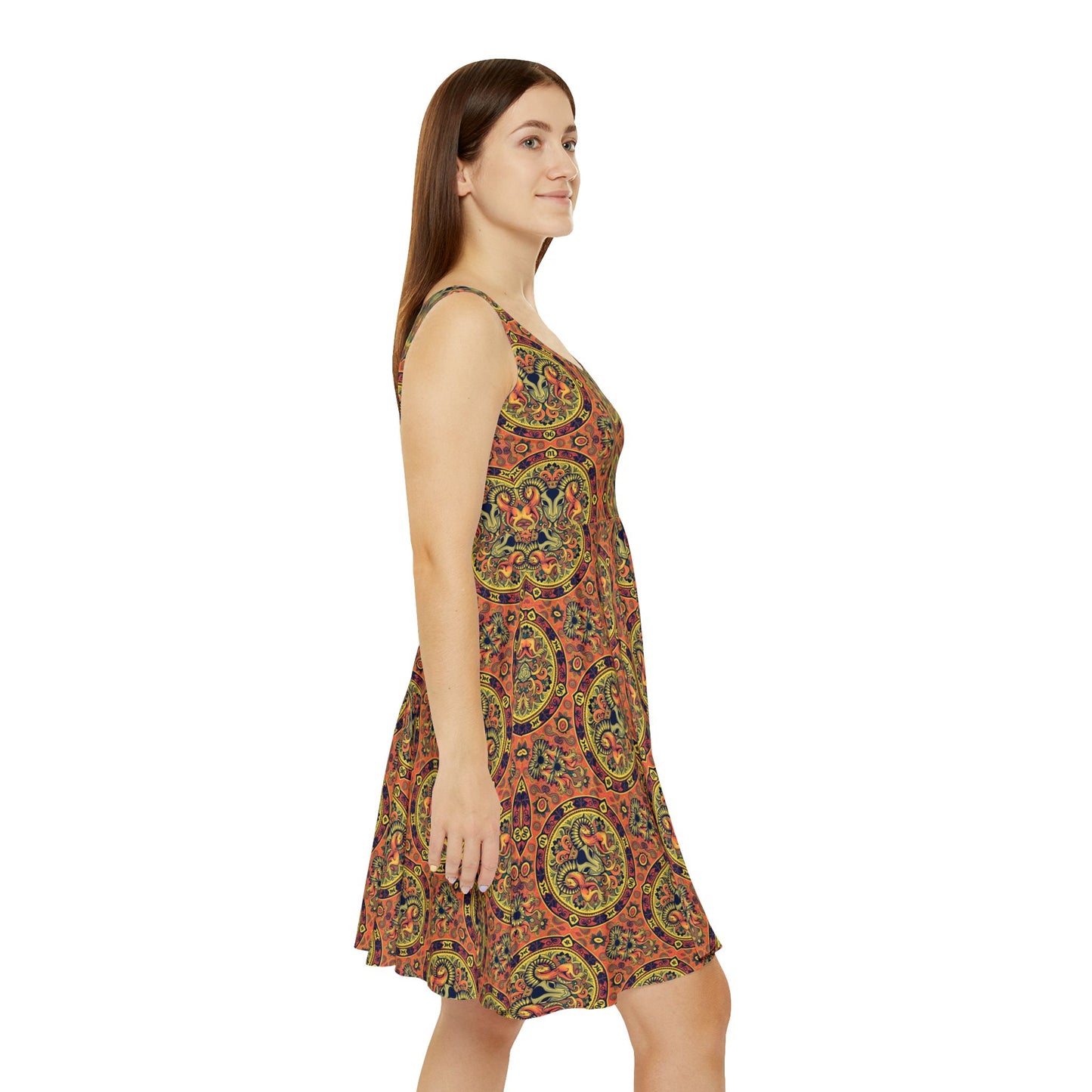 Women's Skater Dress, AOP, Zodiac, Aries, Pattern