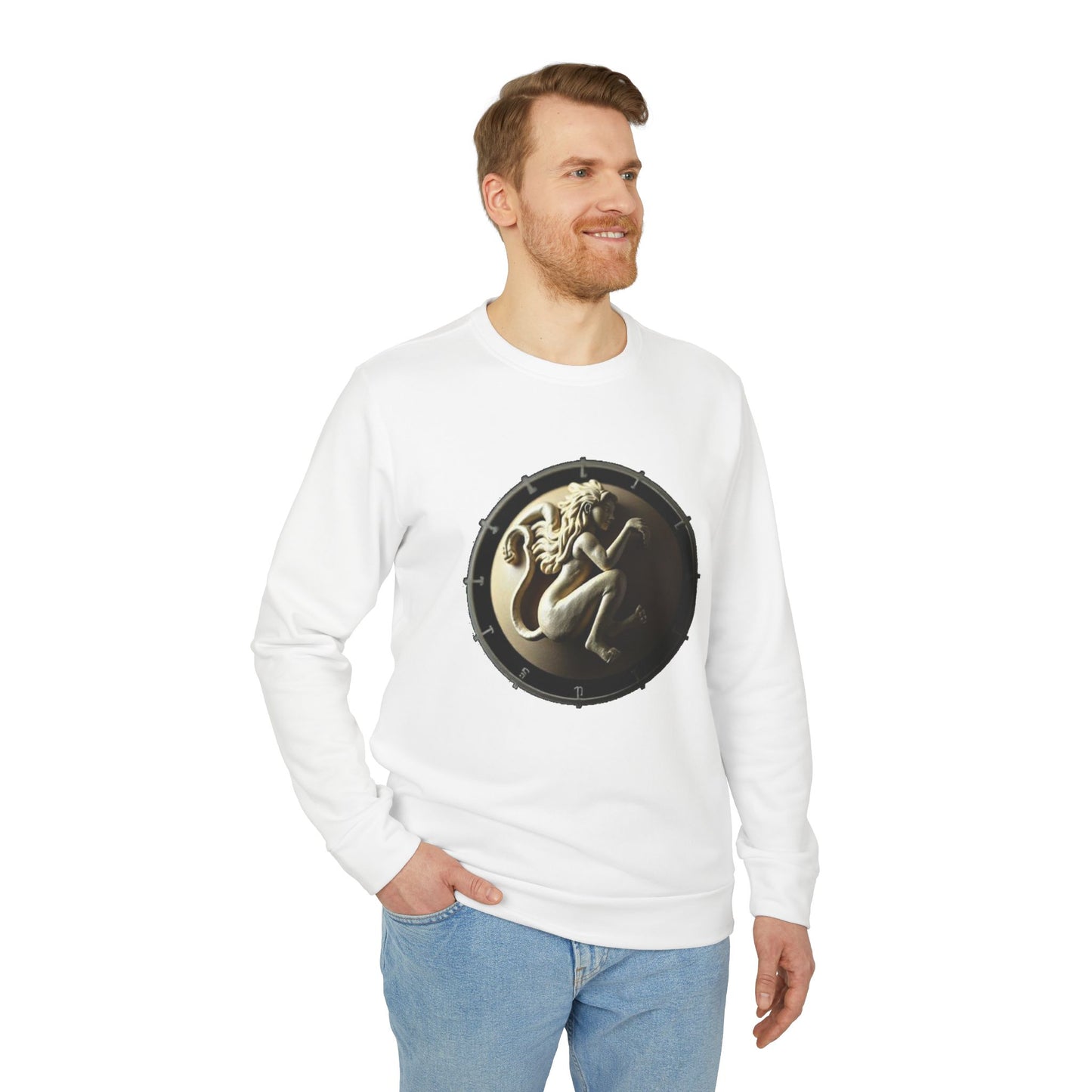 Adidas, Unisex Fleece Crewneck Sweatshirt, Virgo, Space Symbol, Zodiac