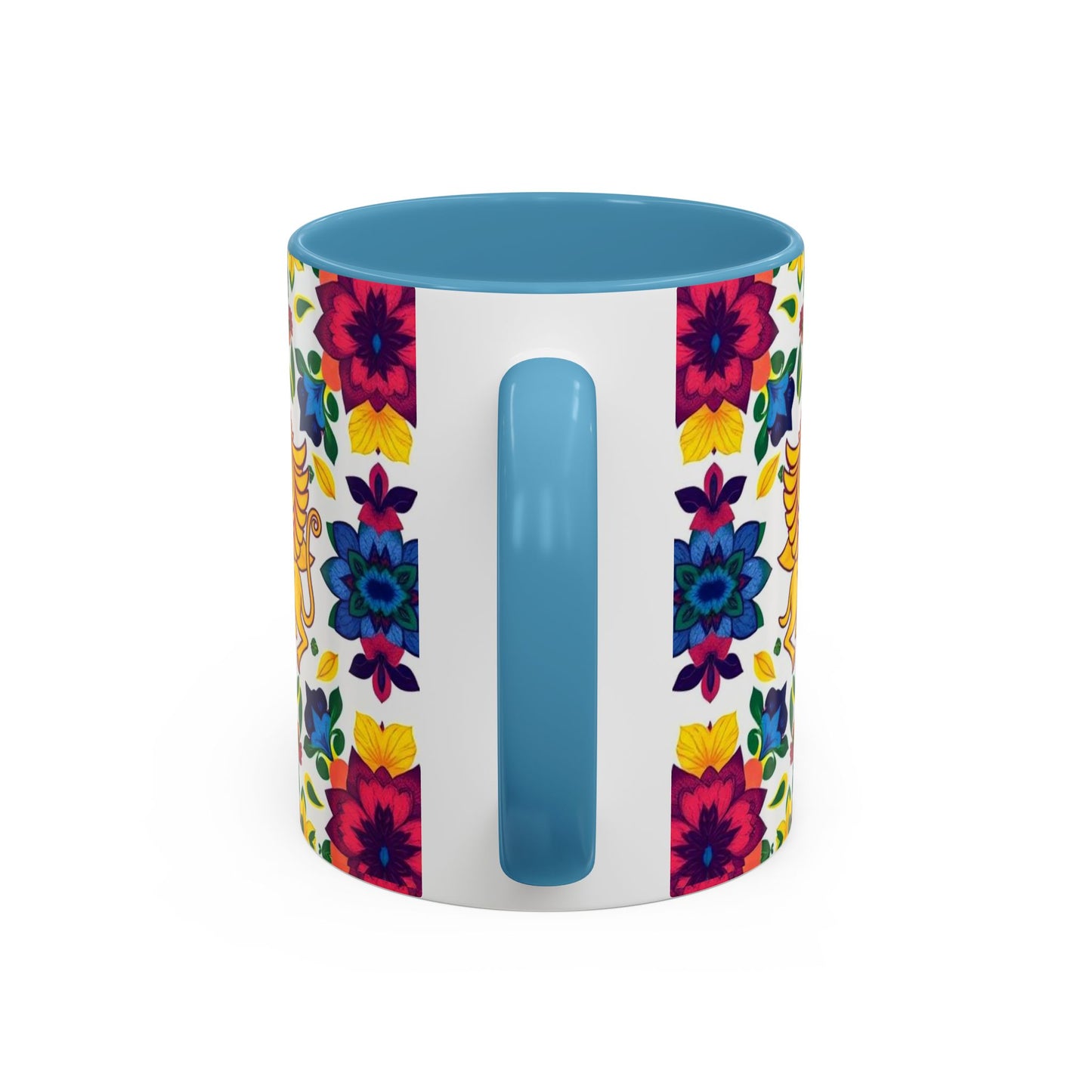 Accent Coffee Mug, Gemini, Zodiac, Flower Pattern, (11, 15oz)