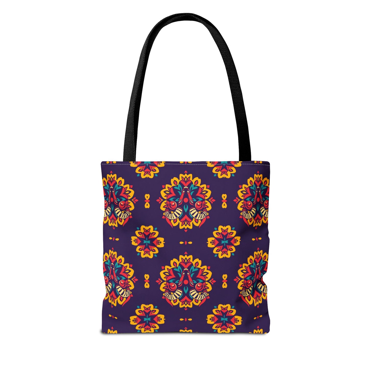 Tote Bag (AOP), Taurus, Zodiac v2, Flower Pattern