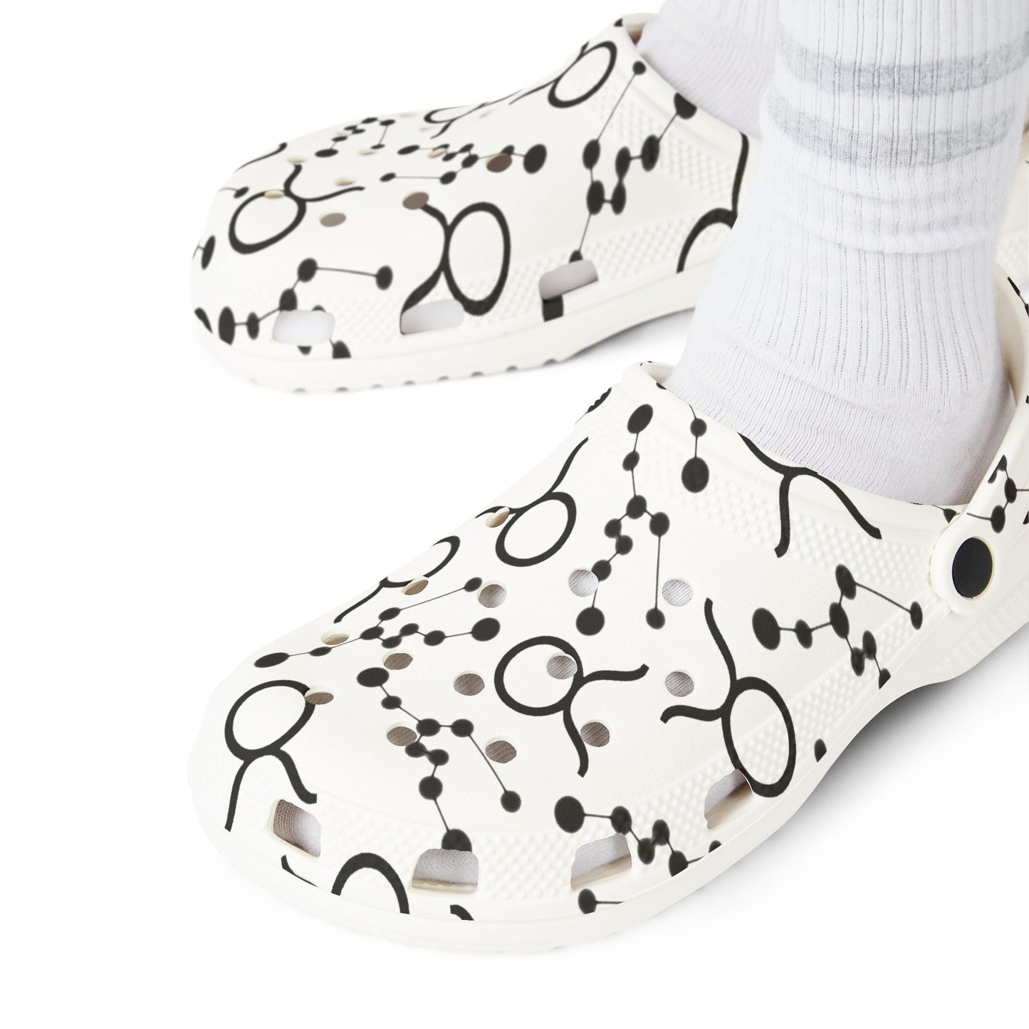 EVA Foam Rubber Shoes (AOP), Material 100% EVA, Taurus Zodiac Design