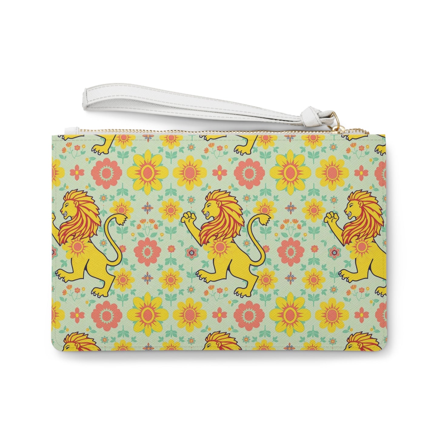 Clutch Bag, Leo, Zodiac v2, Flower Pattern