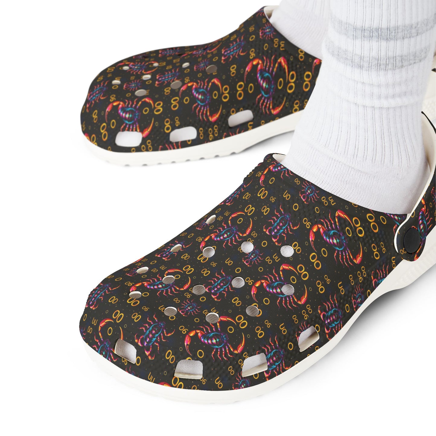 EVA Foam Rubber Shoes, (AOP), Scorpio, Zodiac v4, Pattern