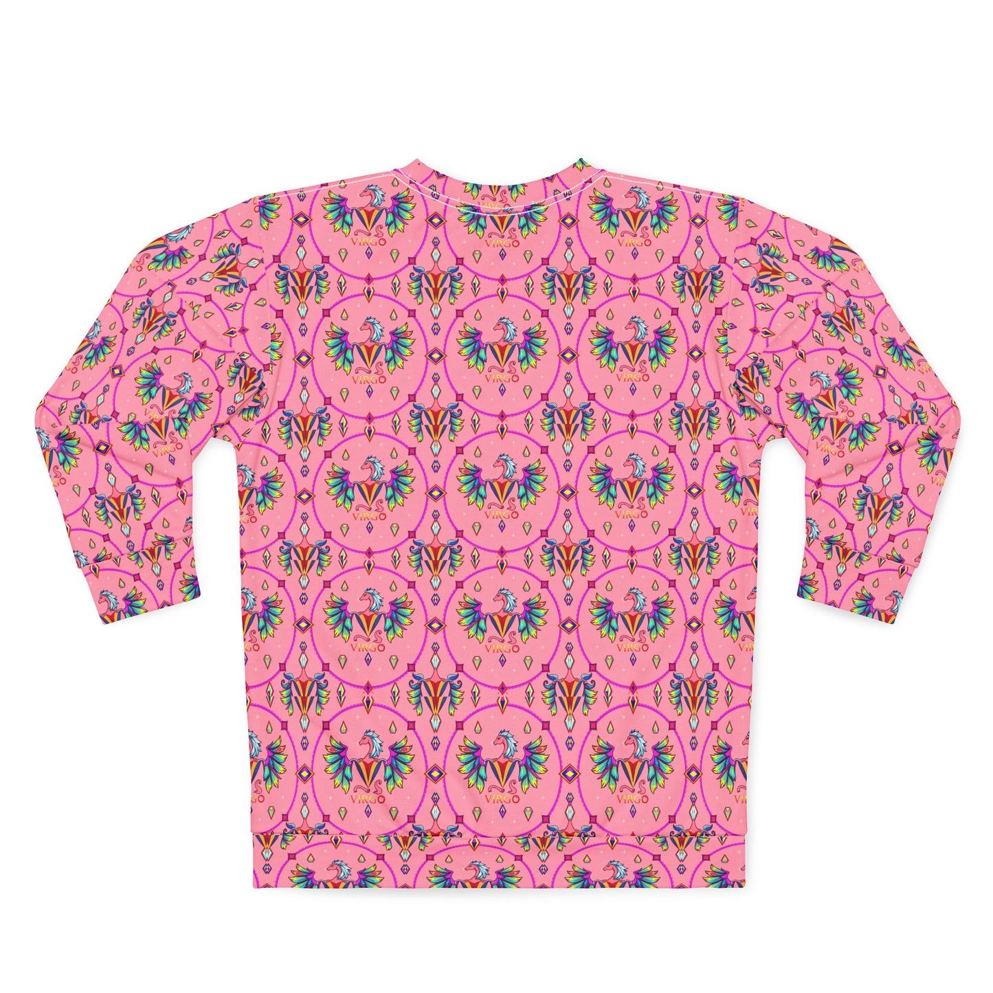 Unisex Sweatshirt (AOP), Virgo, Zodiac v2, Jewel Pattern