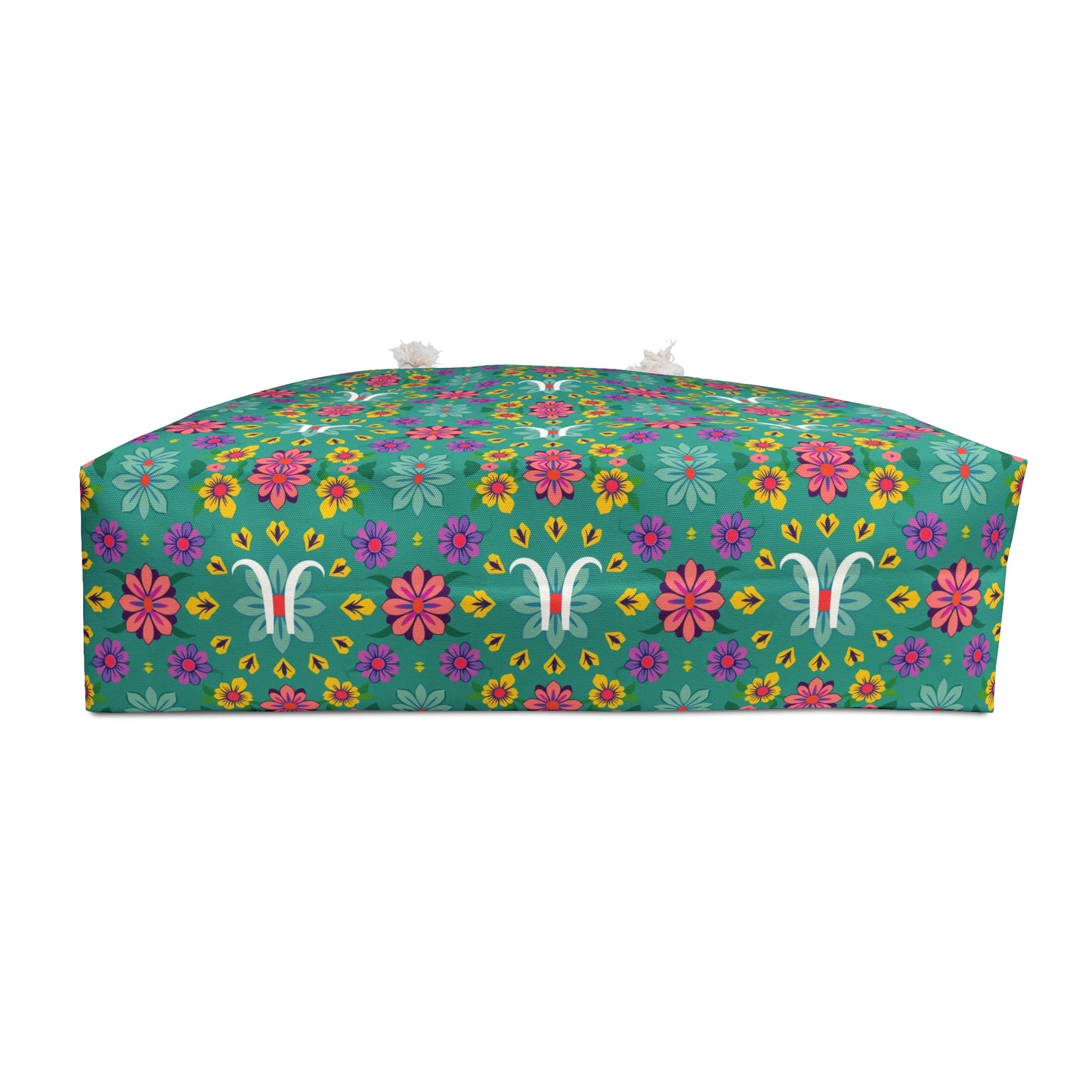 Weekender Bag, Aquarius, Zodiac v3, Flower Pattern