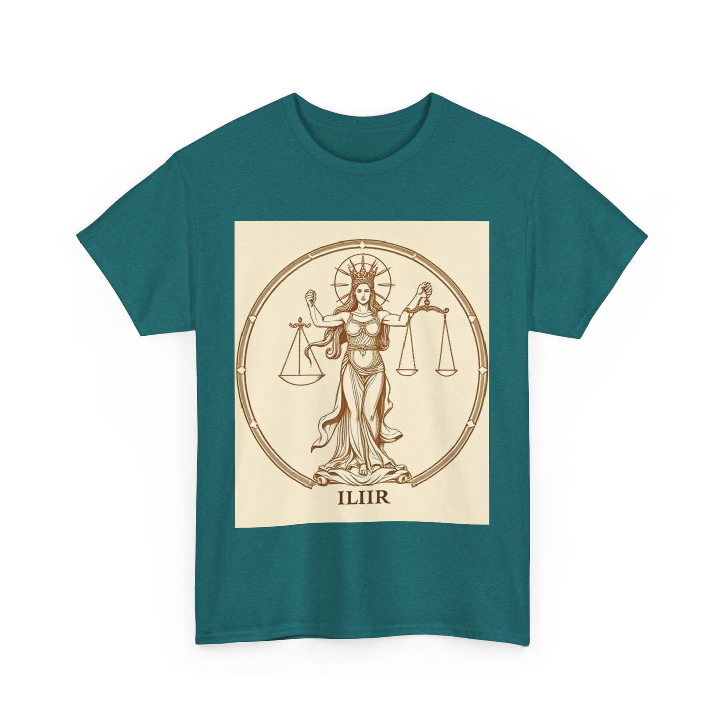 Unisex Heavy Cotton T-Shirt, Libra Goddess v1, Zodiac Design