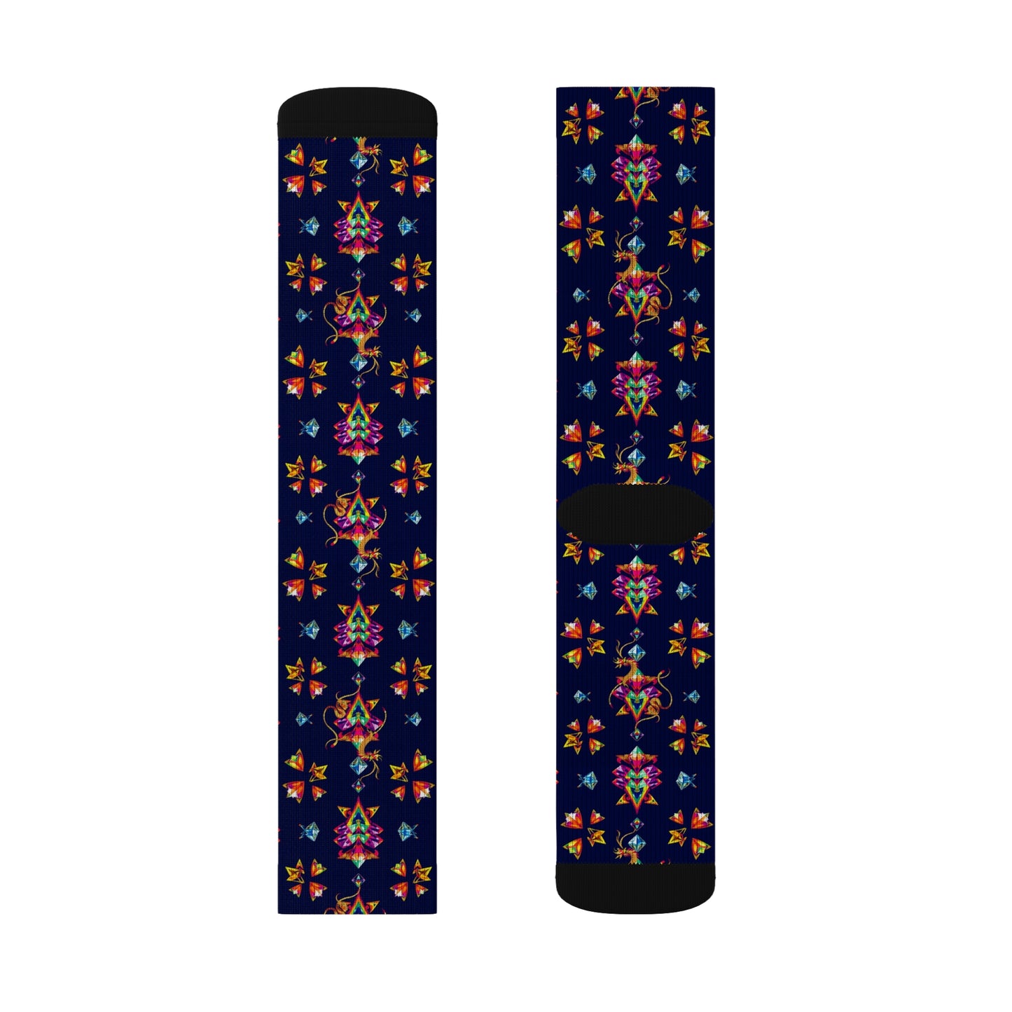 Sublimation Socks, Aquarius, Zodiac, Jewel Pattern