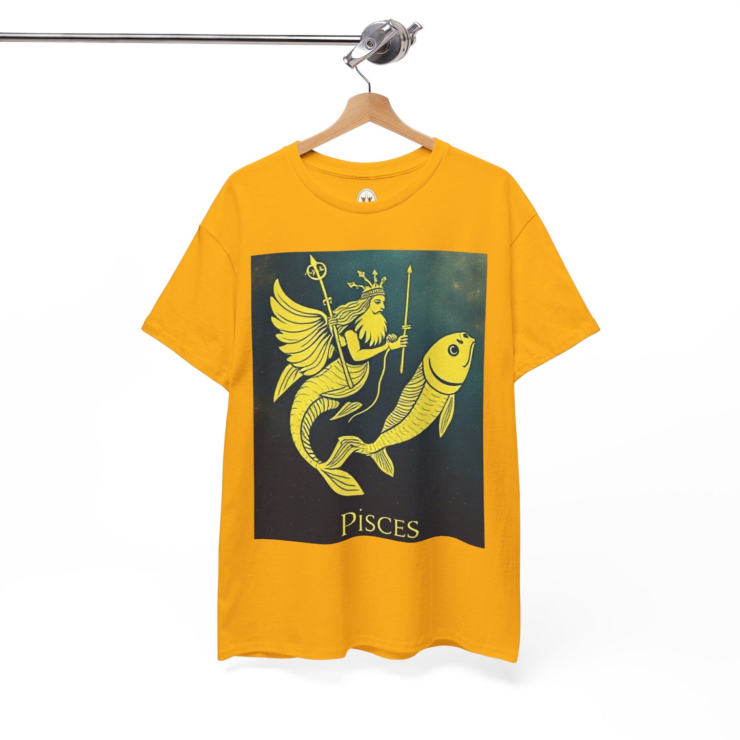 Unisex Heavy Cotton T-Shirt, Pisces Queen, Zodiac Design