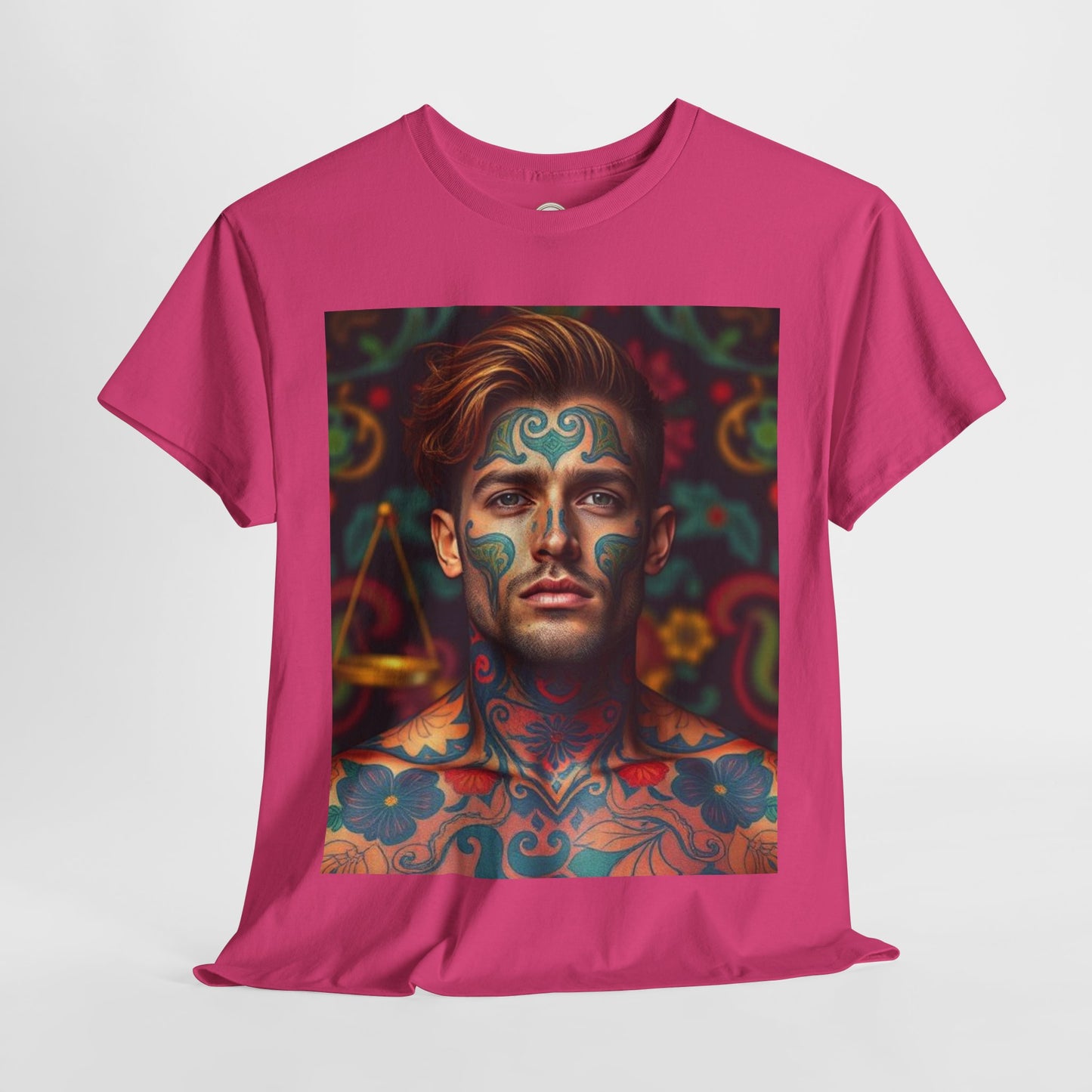 Unisex Heavy Cotton T-Shirt, Libra, Zodiac, Sexy Art