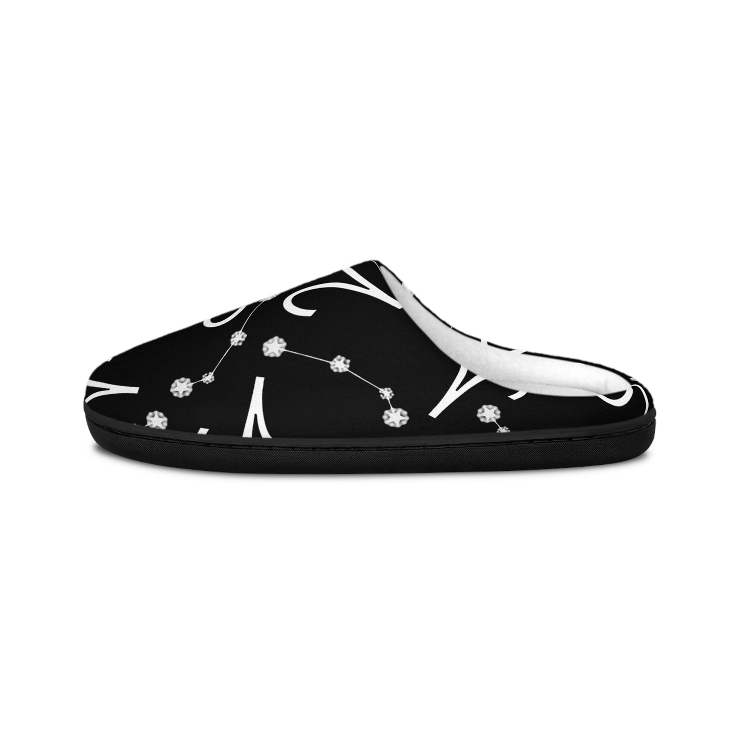 Women's Indoor Slippers, Aries Zodiac Sign, 100% polyester, Outer-layer and lining