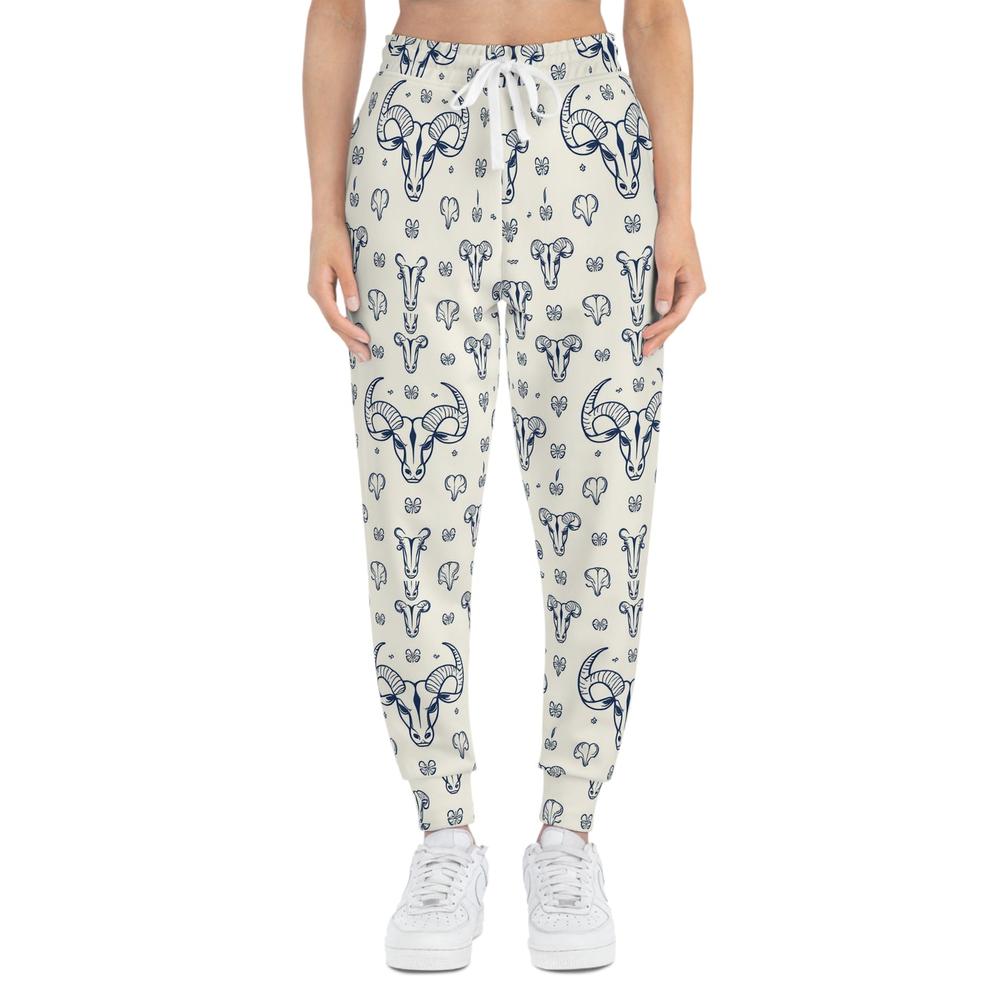 Athletic Joggers, Zodiac Design, Pattern v1, Taurus, AOP
