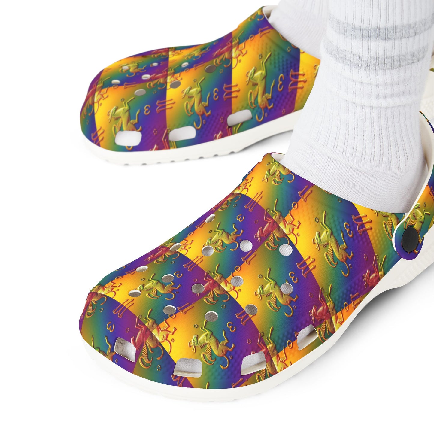 EVA Foam Rubber Shoes, (AOP), Virgo, Zodiac v4, Pattern