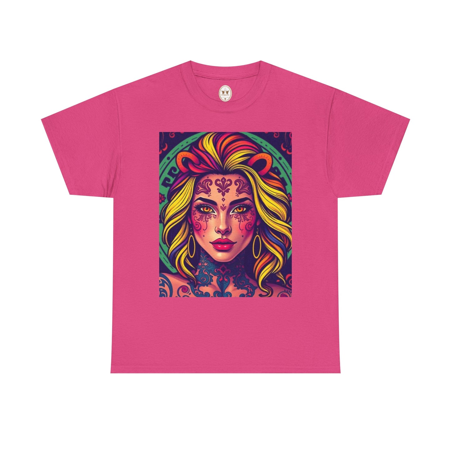 Unisex Heavy Cotton T-Shirt, Leo, Zodiac v1, Sexy Art