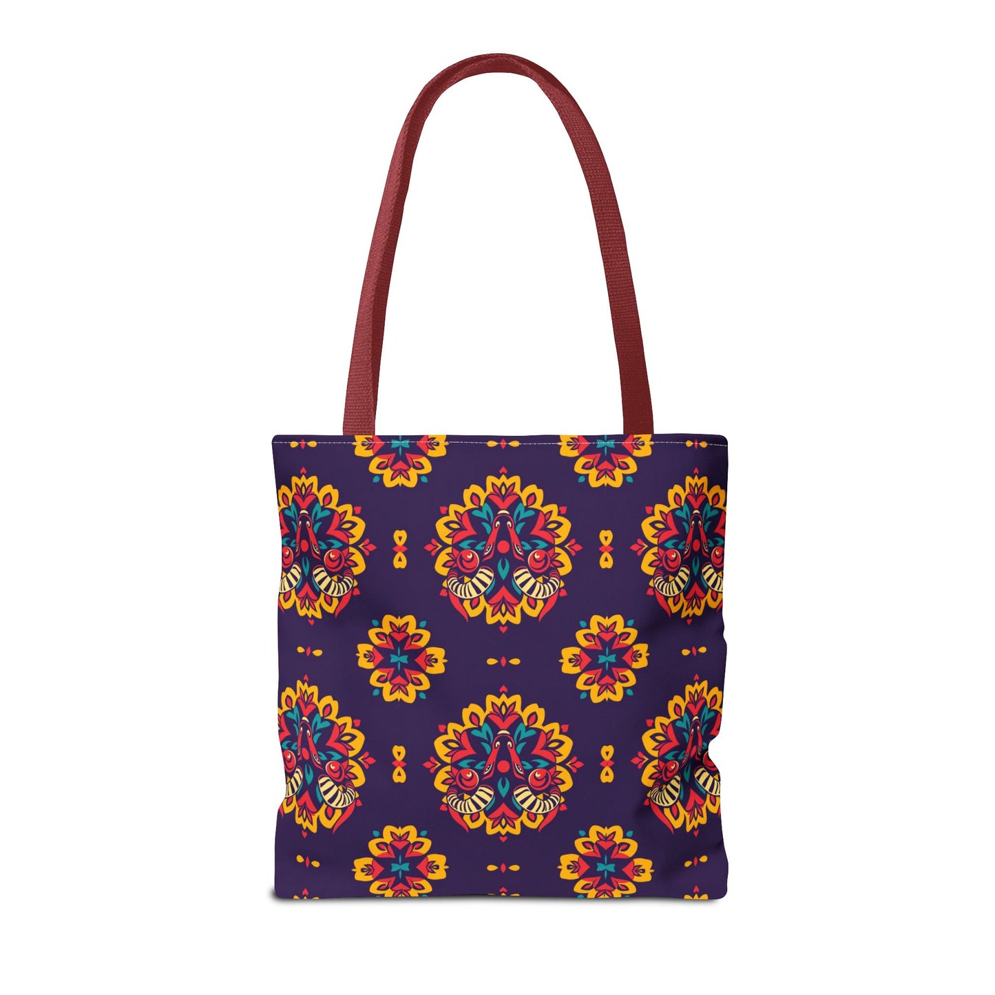 Tote Bag (AOP), Taurus, Zodiac v2, Flower Pattern