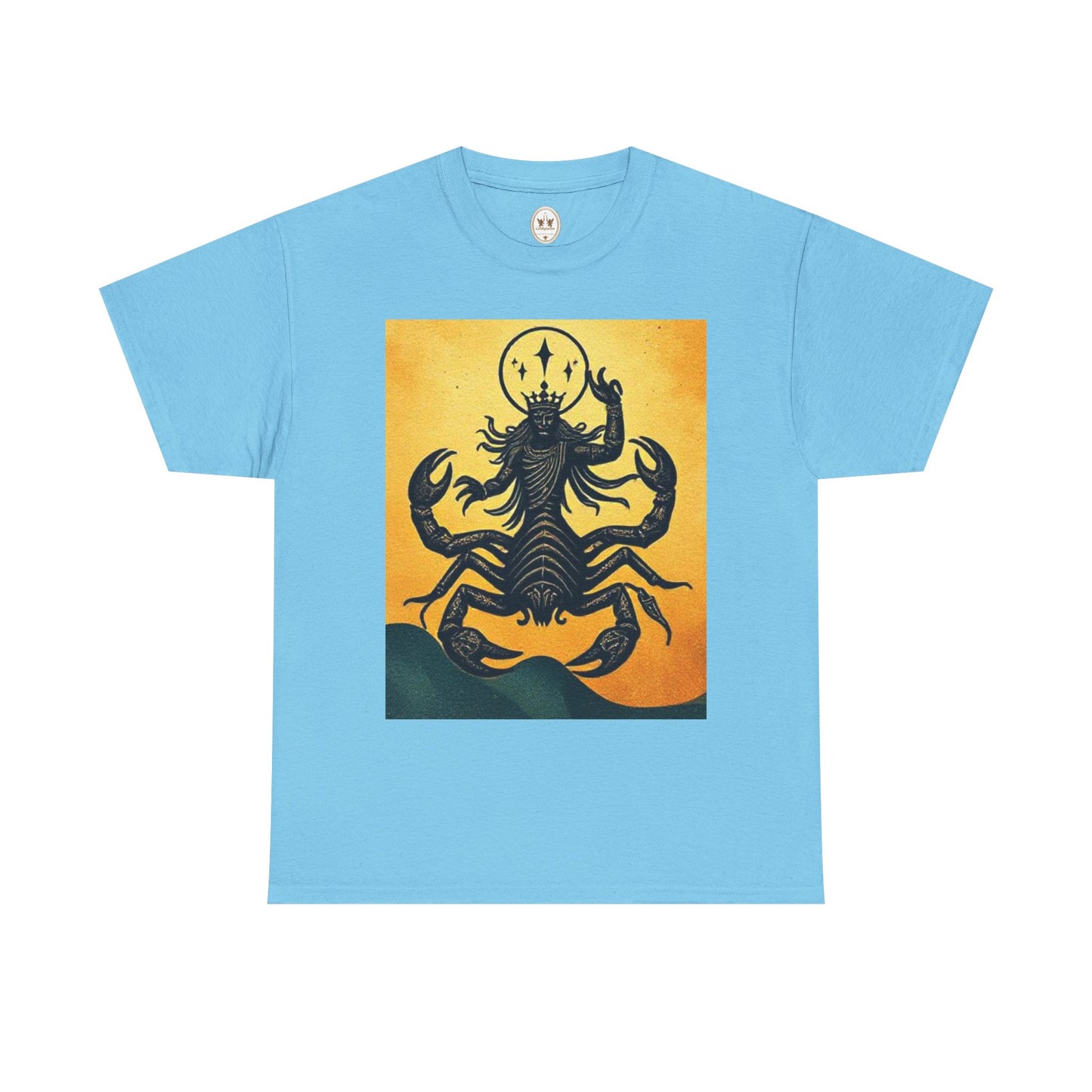Unisex Heavy Cotton T-Shirt, Scorpion King, Print Art v1, Scorpio Zodiac Design