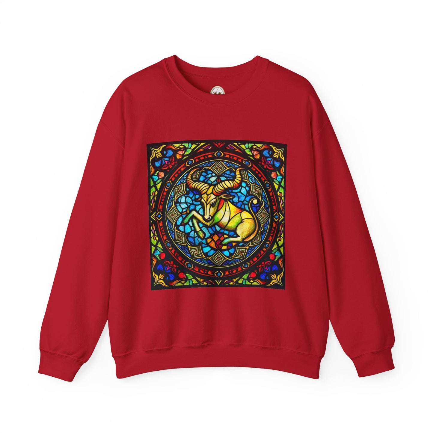 Unisex Heavy Blend™ Crewneck Sweatshirt, Glass, Taurus Zodiac Design