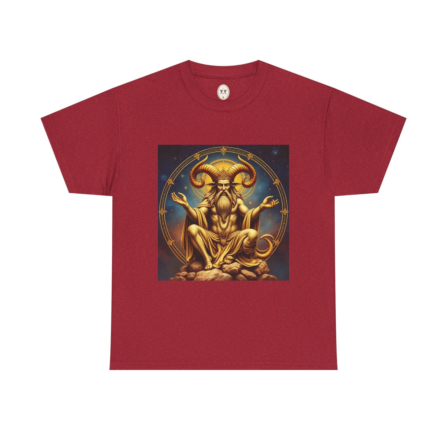 Unisex Heavy Cotton T-Shirt, On The Throne, Taurus Zodiac Design