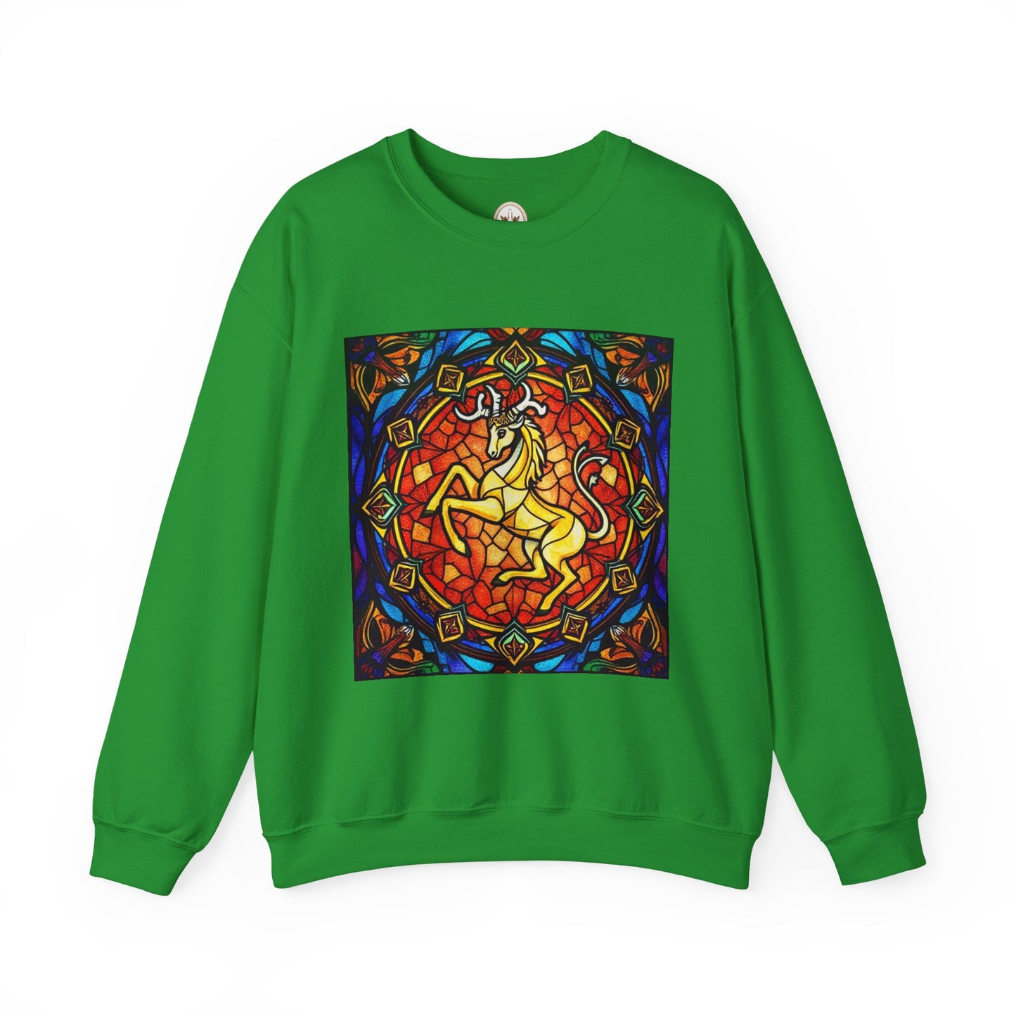 Unisex Heavy Blend™ Crewneck Sweatshirt, Glass 1, Capricorn Zodiac Design