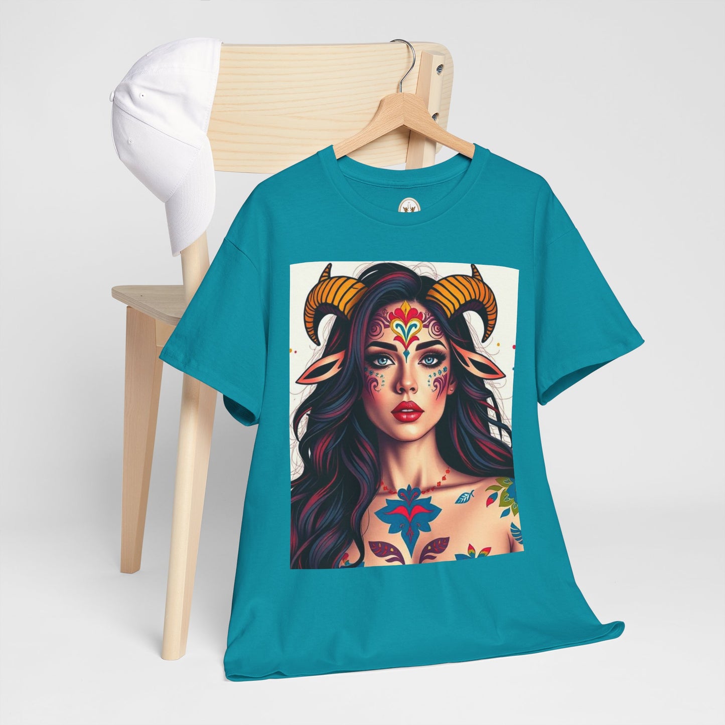 Unisex Heavy Cotton T-Shirt, Taurus, Zodiac v1, Sexy Art